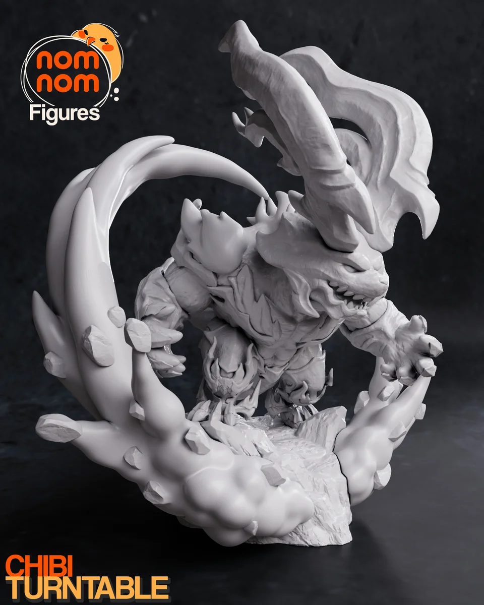 Chibi Ifrit | Fan Art | 3D Printed Resin Model Garage Kit | *Un-Painted* | Nomnom 8