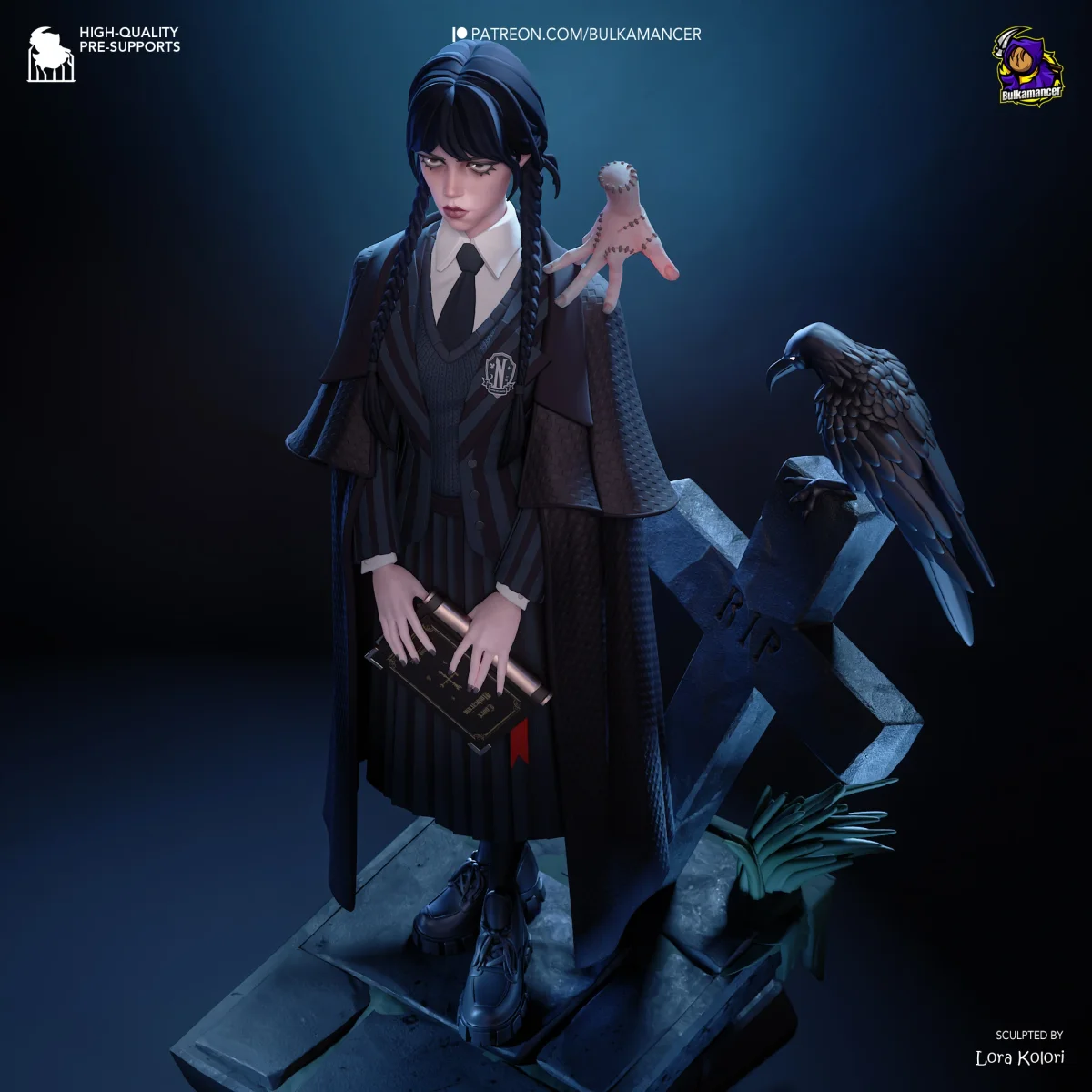 Gothic Daughter | Fan Art | 3D Printed Resin Model Garage Kit | *Un-Painted* | Bulkamancer 4