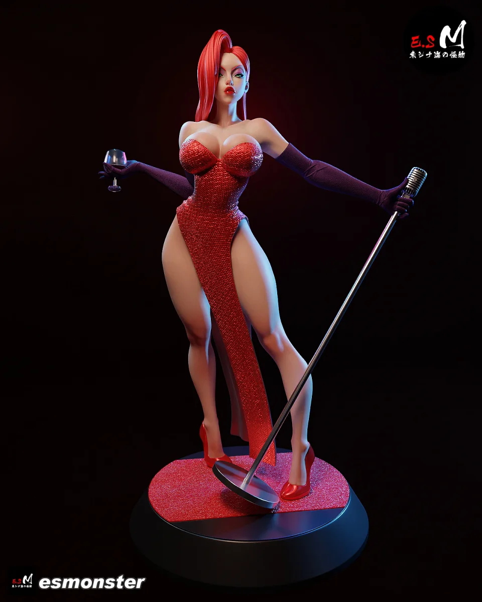 Jessica Rabbit & Holli Would | Fan Art | 3D Printed Resin Model Garage Kit | *Un-Painted* | ES Monster 4