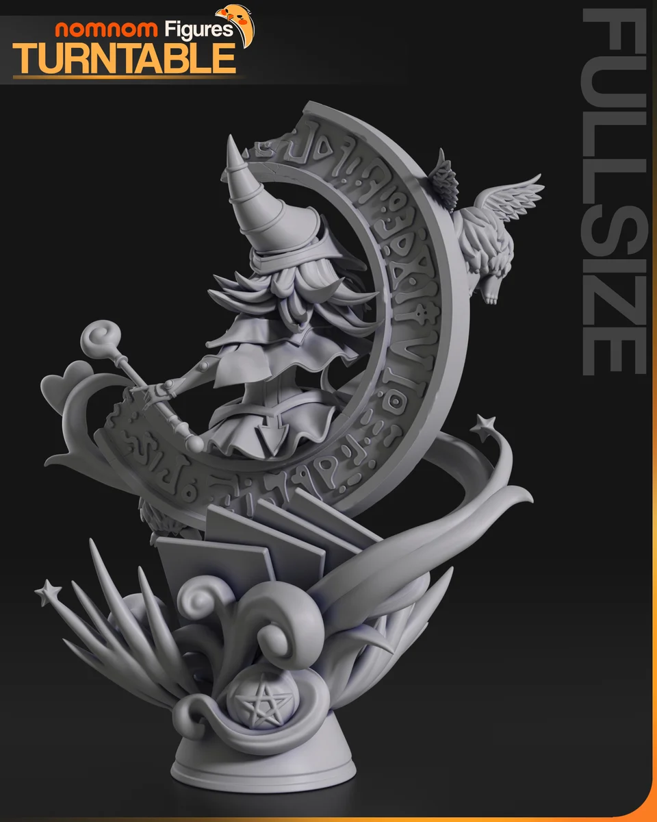 Dark Magician Girl | Fan Art | 3D Printed Resin Model Garage Kit | *Un-Painted* | Nomnom 7