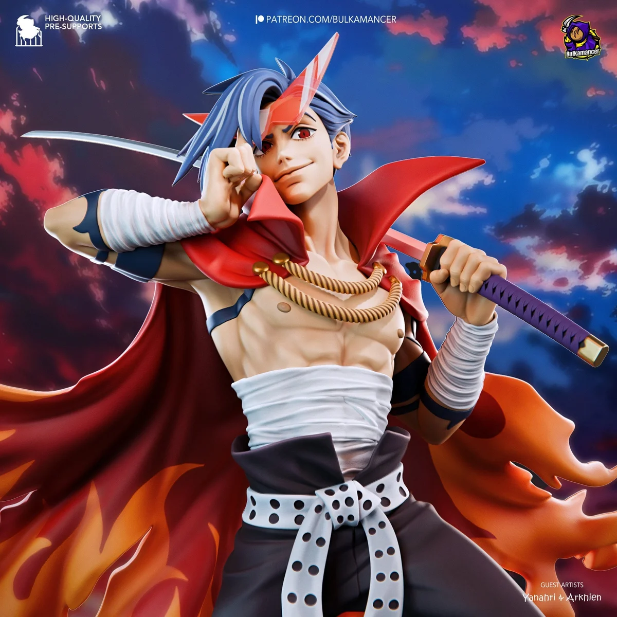 Kamina | Fan Art | 3D Printed Resin Model Garage Kit | *Un-Painted* | Bulkamancer