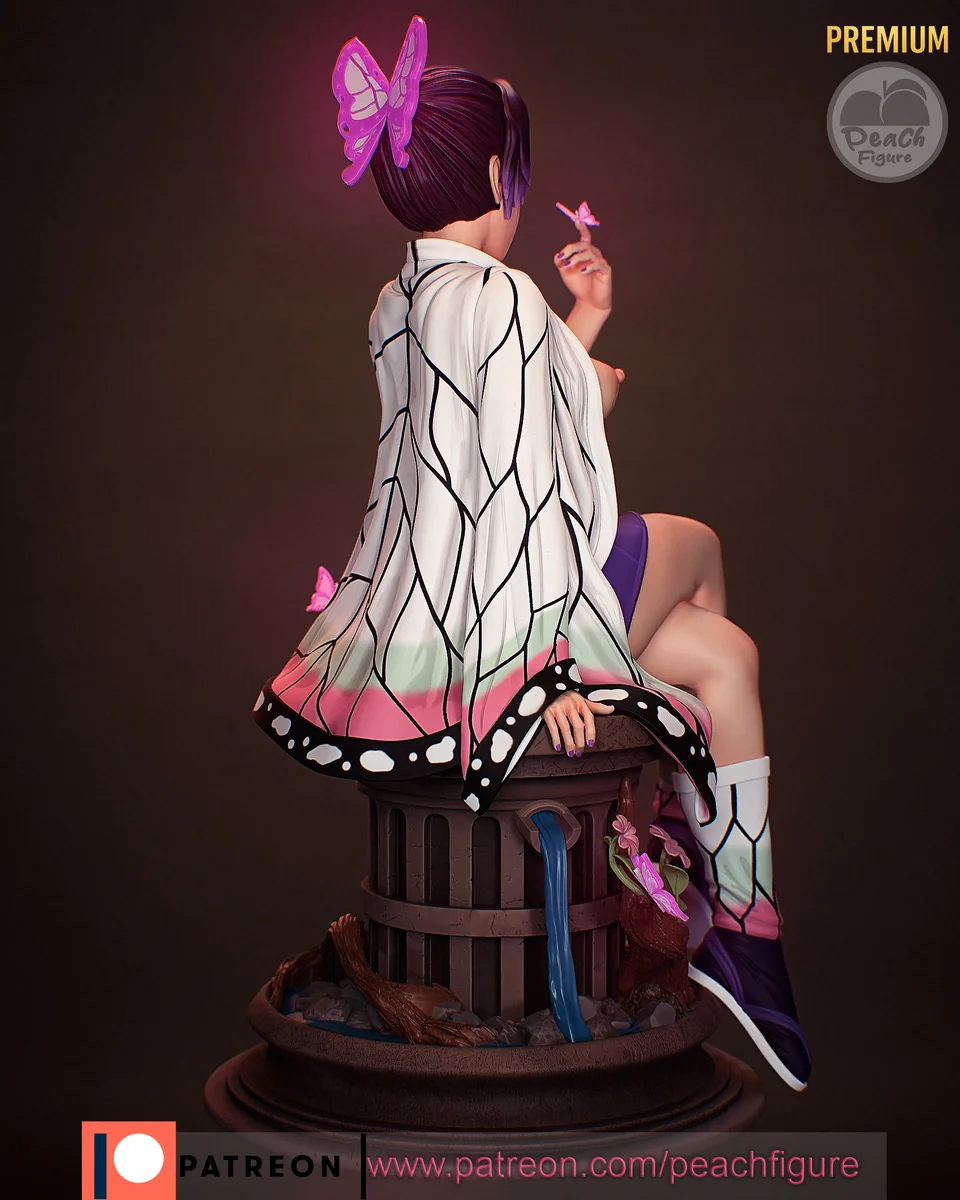 Shinobu Kocho | Fan Art | 3D Printed Resin Model Garage Kit | *Un-Painted* | Peach Figure 6