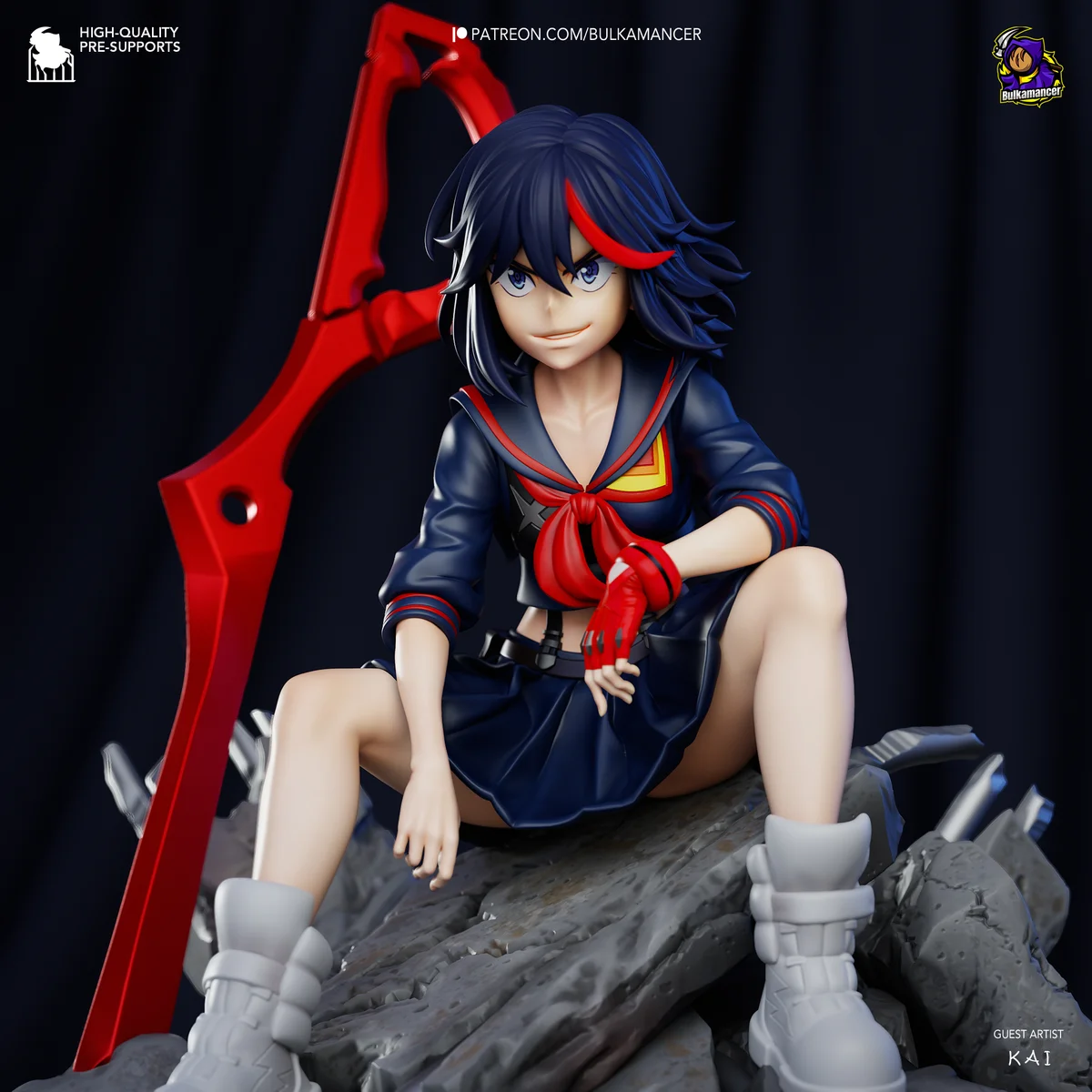 Ryuko Matoi | Fan Art | 3D Printed Resin Model Garage Kit | *Un-Painted* | Bulkamancer