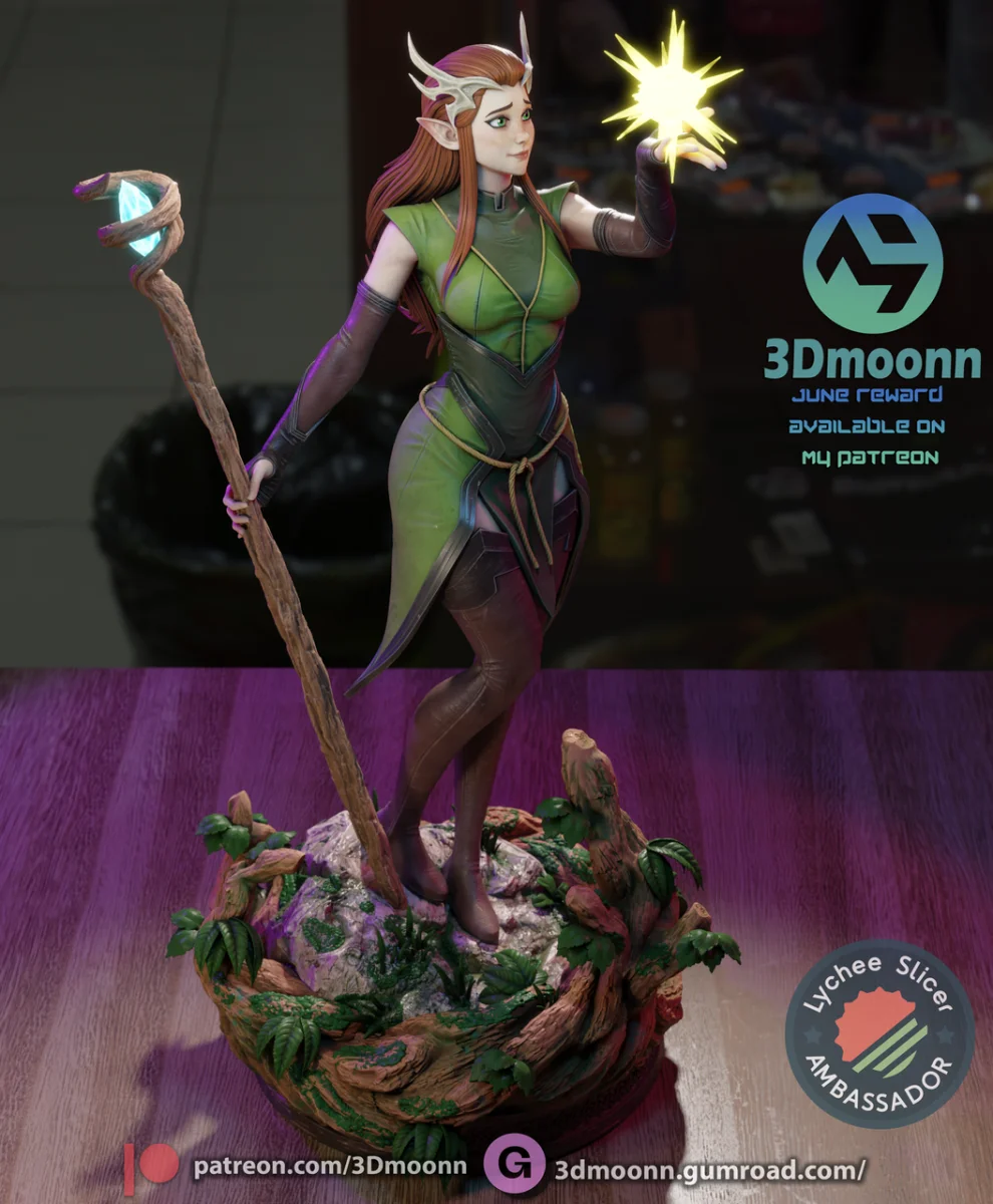 Keyleth | Fan Art | 3D Printed Resin Model Garage Kit | *Un-Painted* | 3DMoonn 3