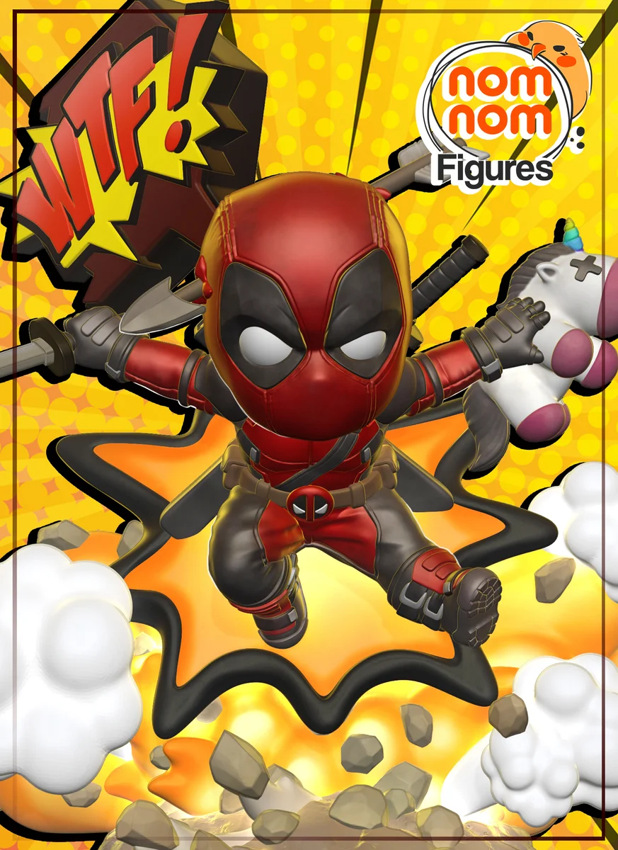 Chibi Deadpool | Fan Art | 3D Printed Resin Model Garage Kit | *Un-Painted* | Nomnom