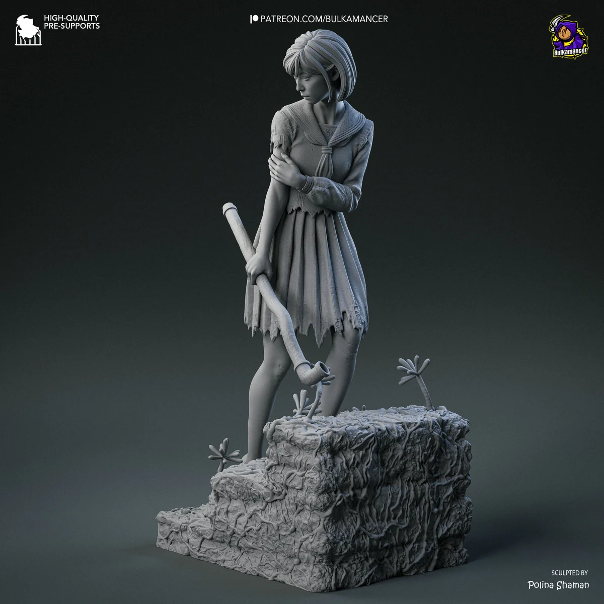 Hinako | Fan Art | 3D Printed Resin Model Garage Kit | *Un-Painted* | Bulkamancer 12