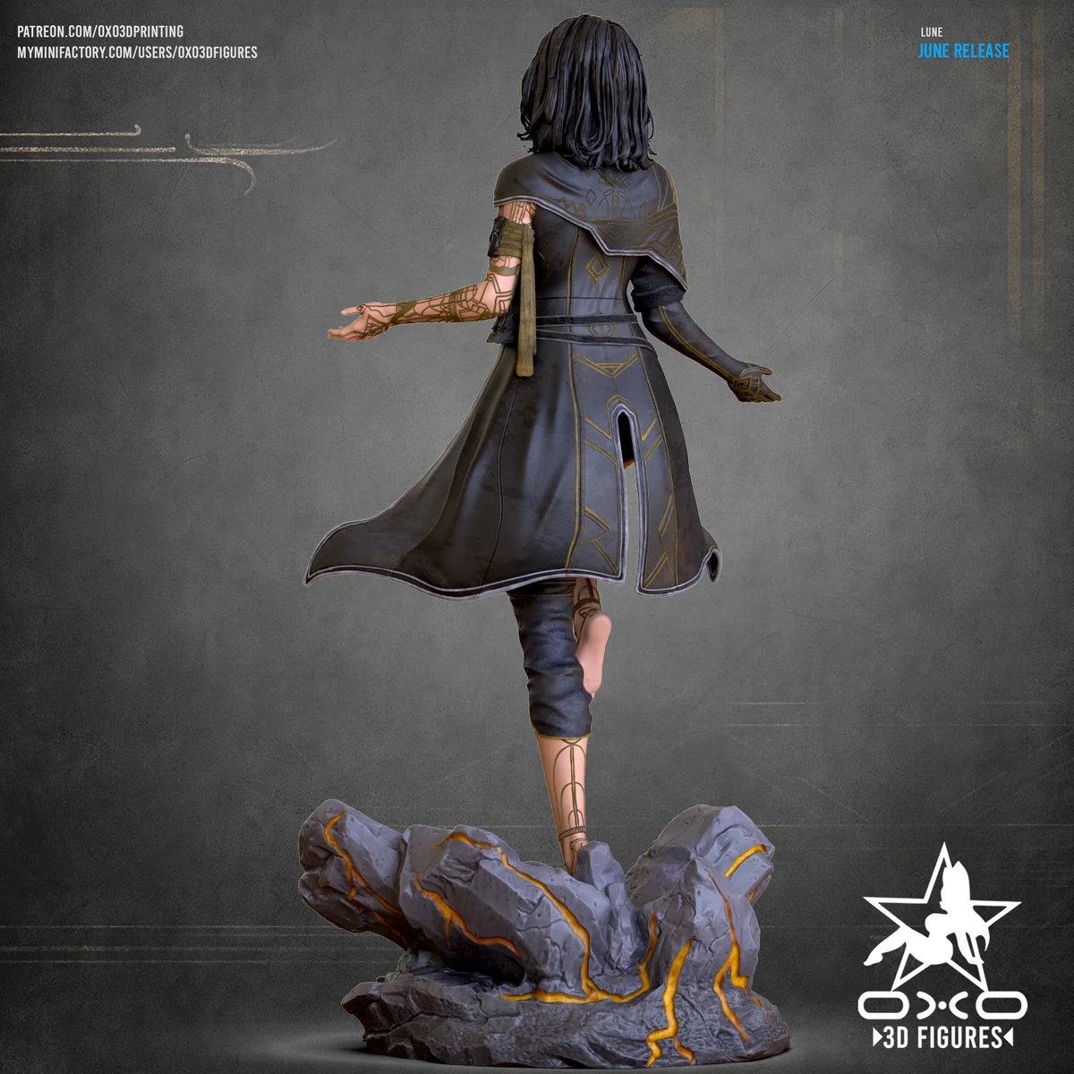 Lune | Fan Art | 3D Printed Resin Model Garage Kit | *Un-Painted* | OXO3D 5