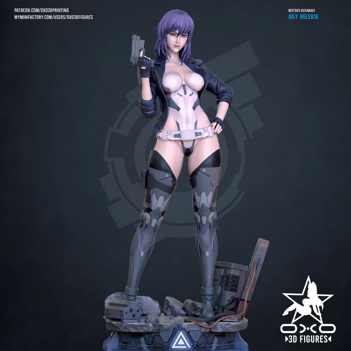 Motoko Kusanagi | Fan Art | 3D Printed Resin Model Garage Kit | *Un-Painted* | OXO3D 3