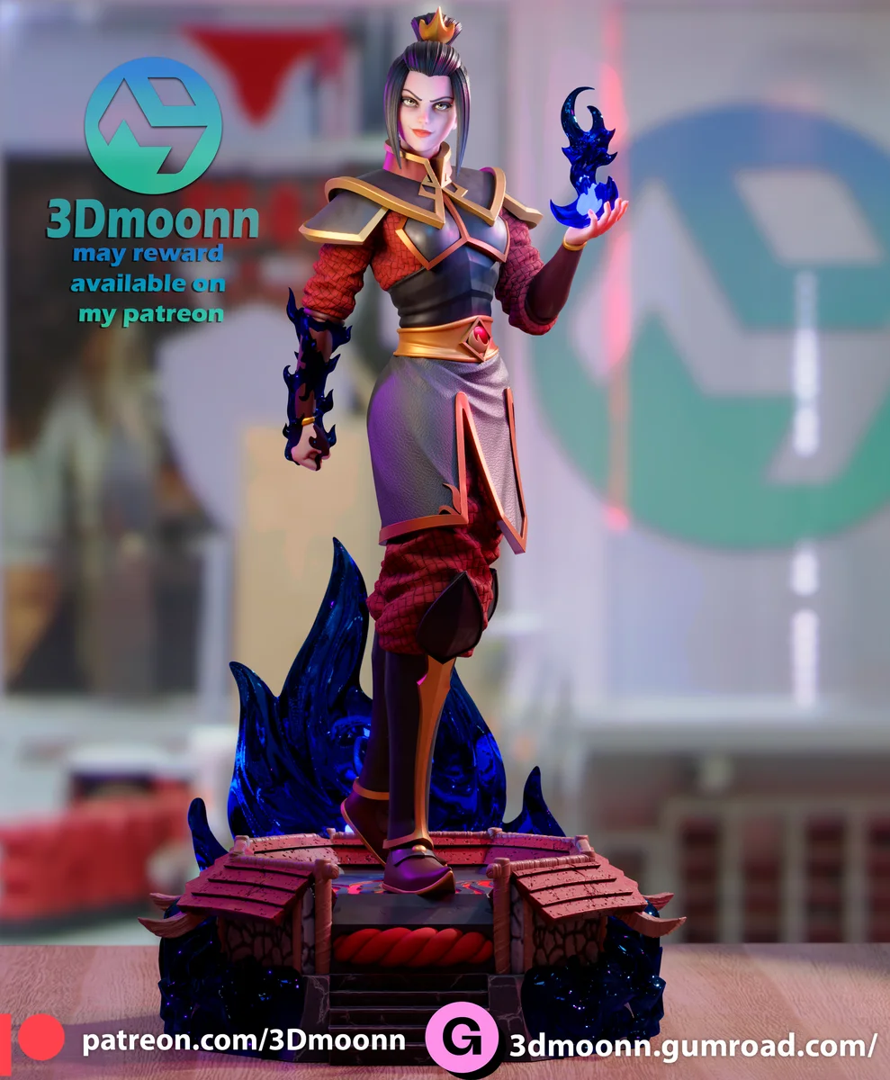 Azula | Fan Art | 3D Printed Resin Model Garage Kit | *Un-Painted* | 3DMoonn 5