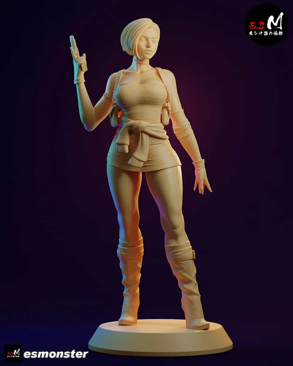 Jill Valentine | Fan Art | 3D Printed Resin Model Garage Kit | *Un-Painted* | ES Monster 7