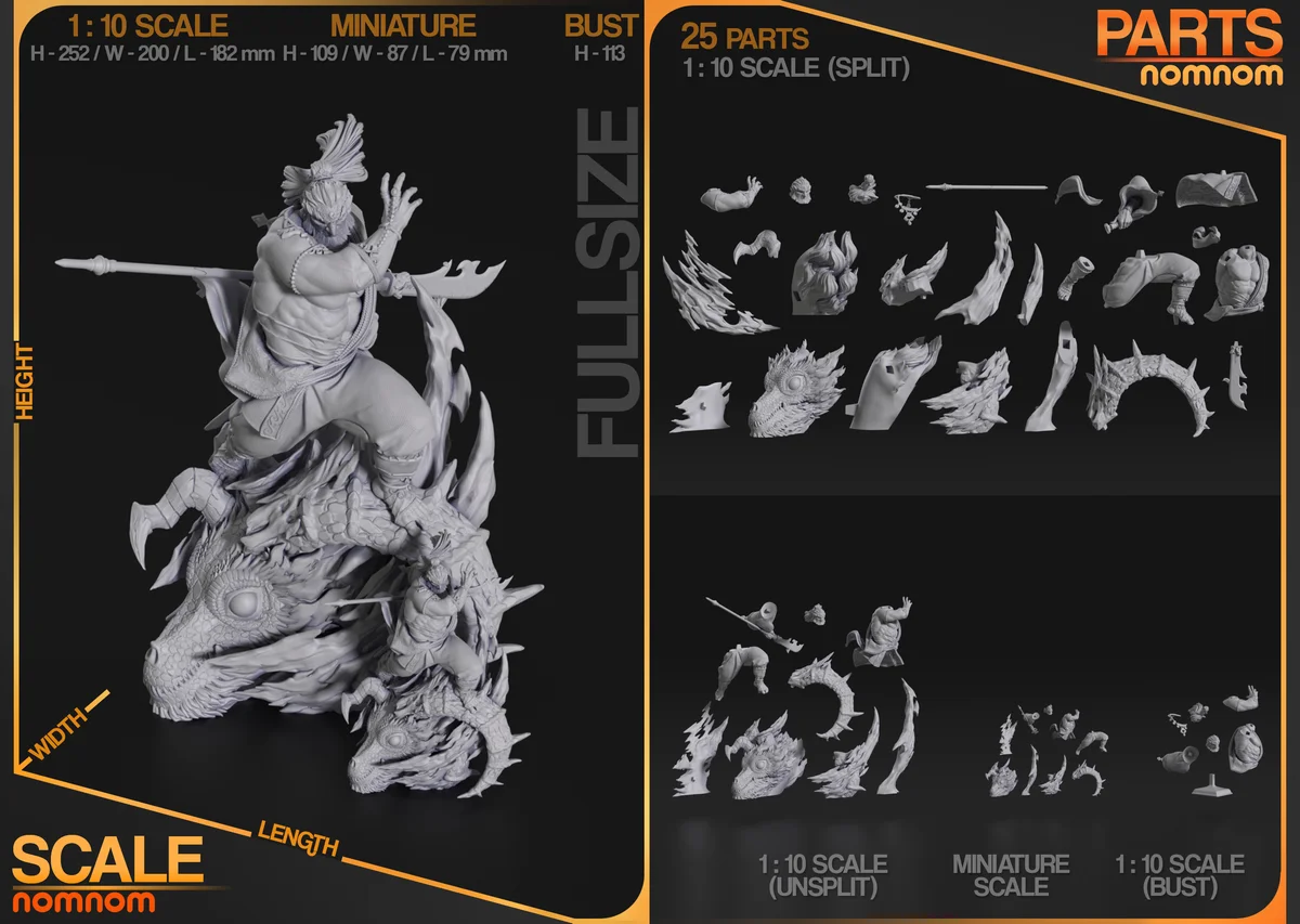 Ganondorf | Fan Art | 3D Printed Resin Model Garage Kit | *Un-Painted* | Nomnom 7
