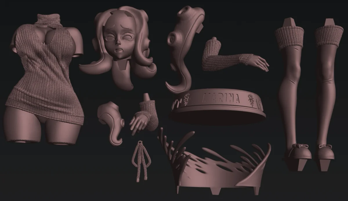 Marina | Fan Art | 3D Printed Resin Model Garage Kit | *Un-Painted* | Officer Rhu 6
