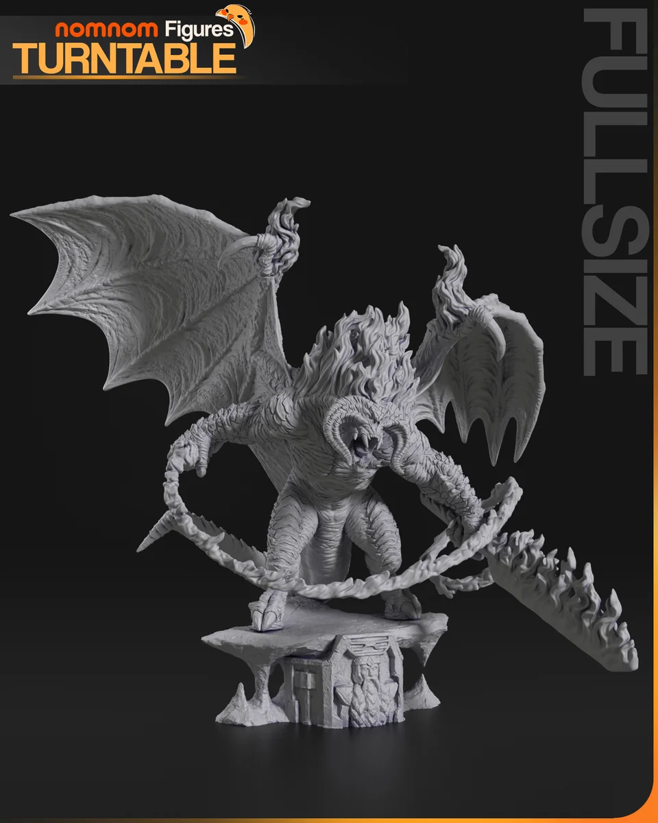 Balrog | Fan Art | 3D Printed Resin Model Garage Kit | *Un-Painted* | Nomnom 6