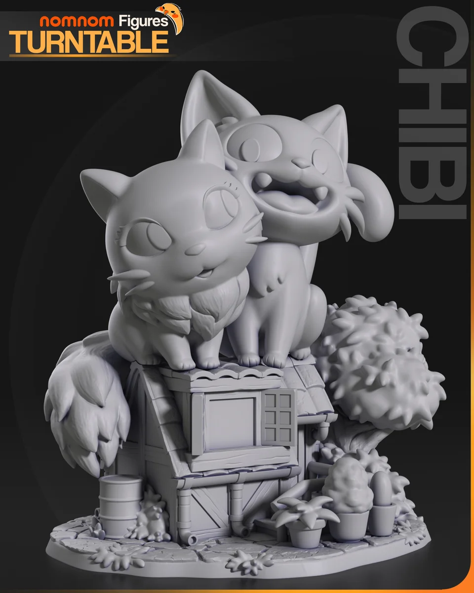Chibi Jiji | Fan Art | 3D Printed Resin Model Garage Kit | *Un-Painted* | Nomnom 4