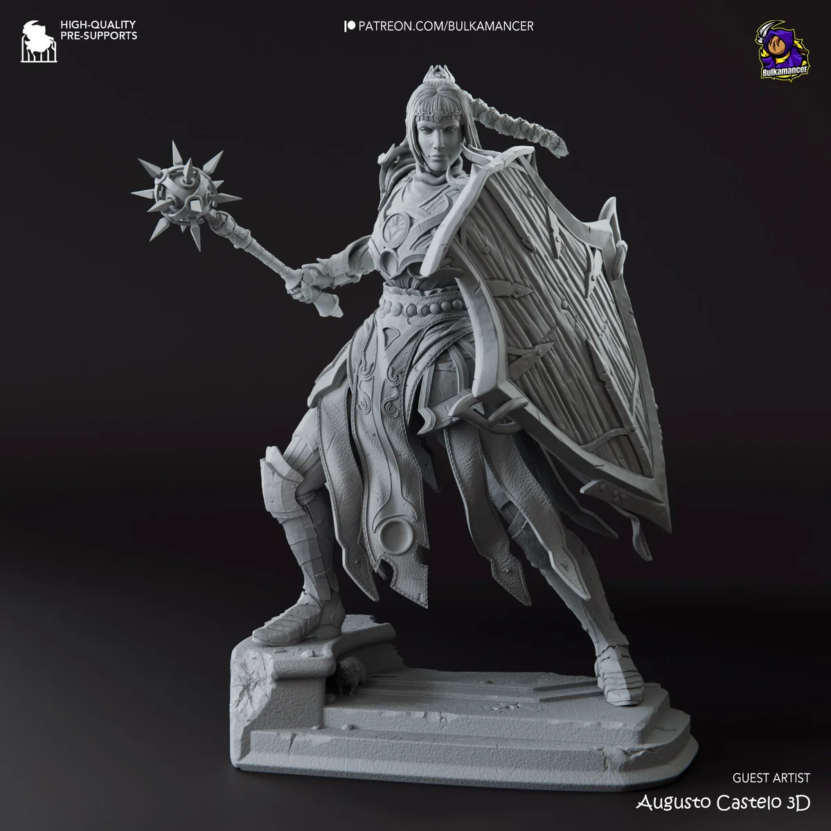 Sulking Cleric | Fan Art | 3D Printed Resin Model Garage Kit | *Un-Painted* | Bulkamancer 5