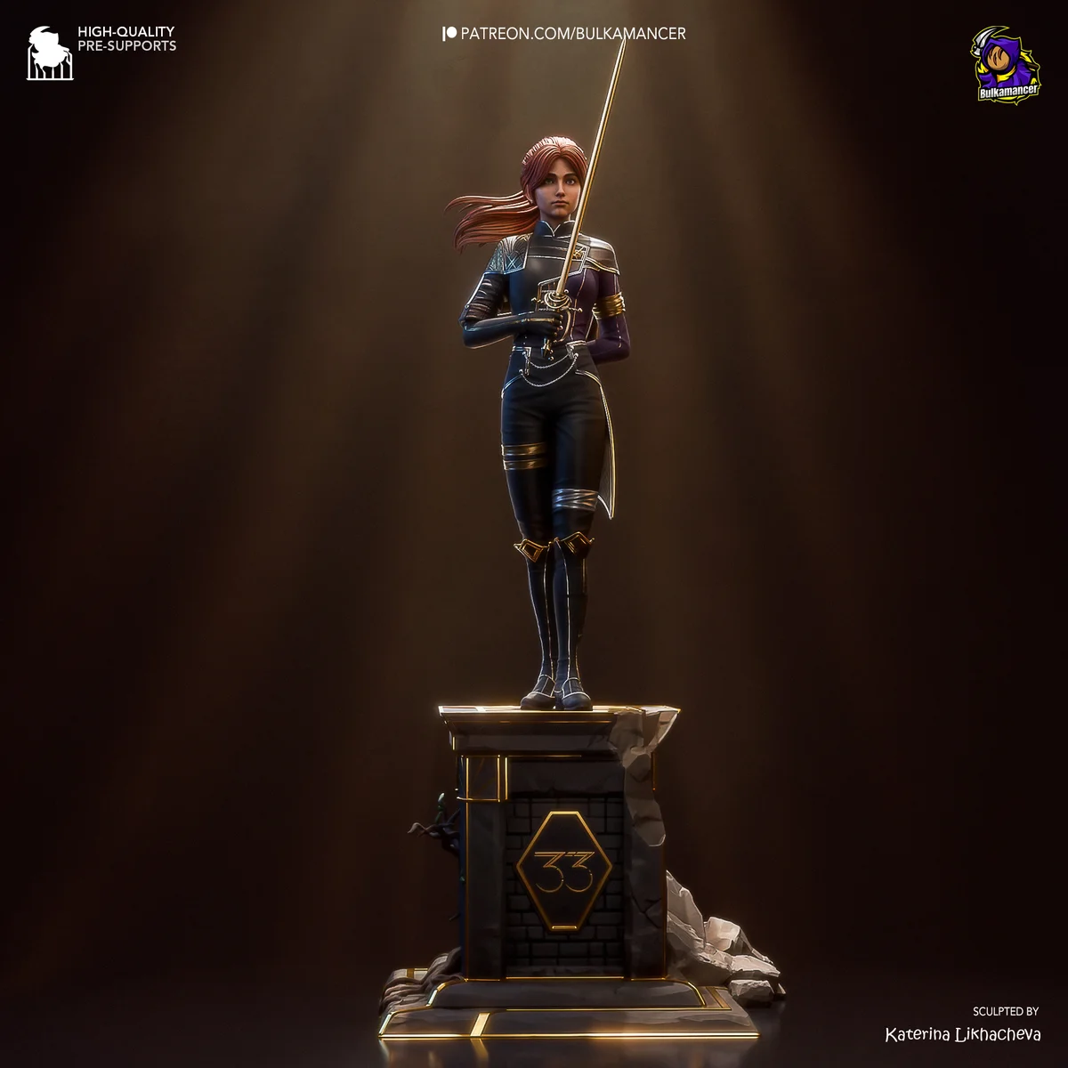 Maelle | Fan Art | 3D Printed Resin Model Garage Kit | *Un-Painted* | Bulkamancer 3