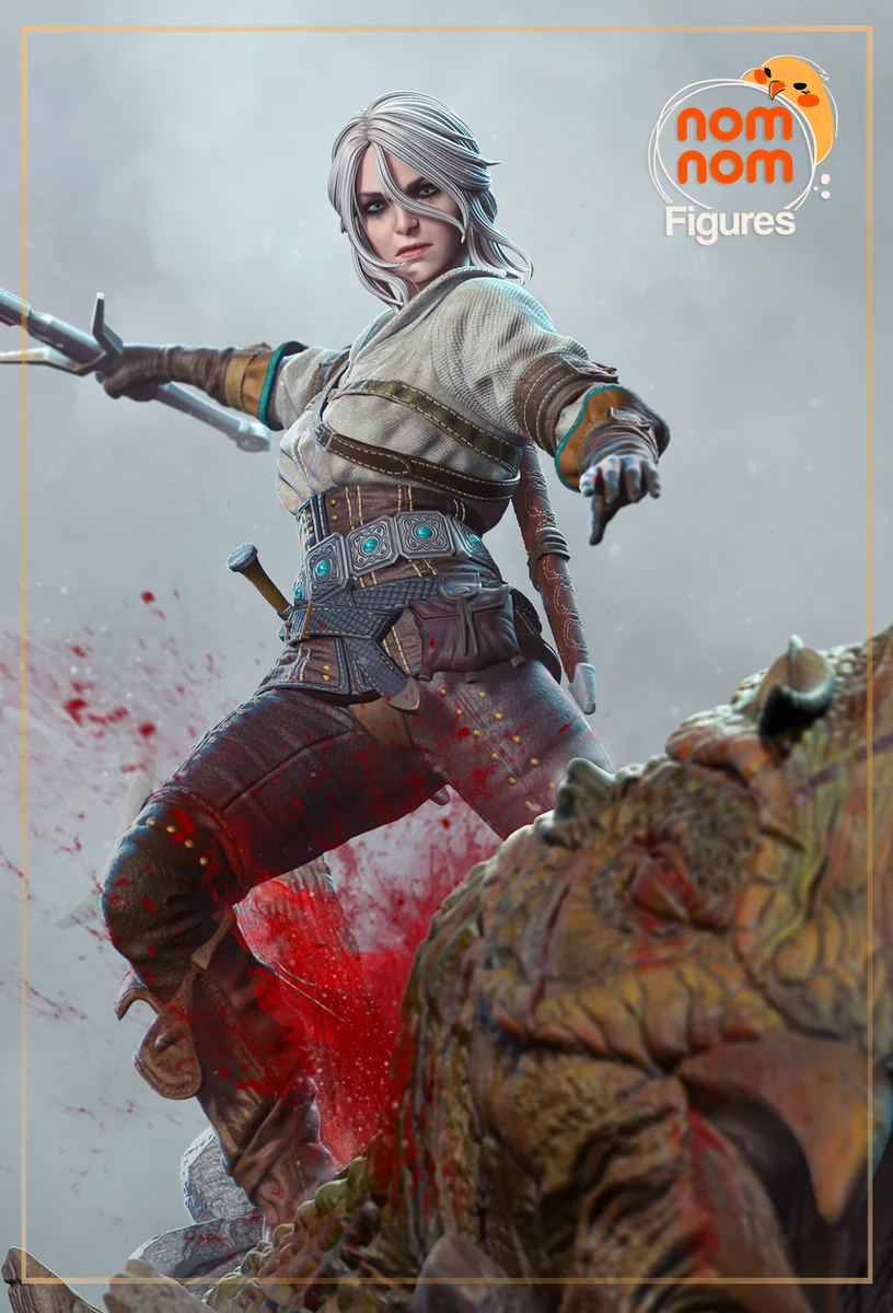 Ciri | Fan Art | 3D Printed Resin Model Garage Kit | *Un-Painted* | Nomnom