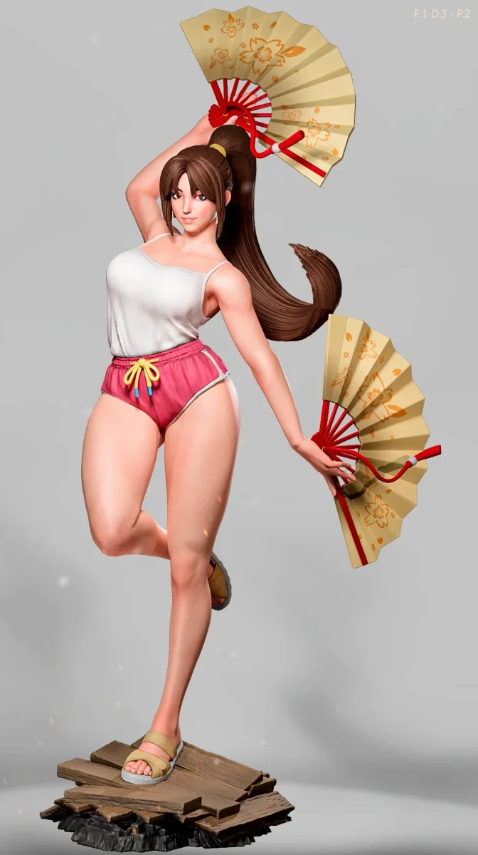 Mai Shiranui (Dress 3 Pose 2) | Fan Art | 3D Printed Resin Model Garage Kit | *Un-Painted* | ES Monster 3