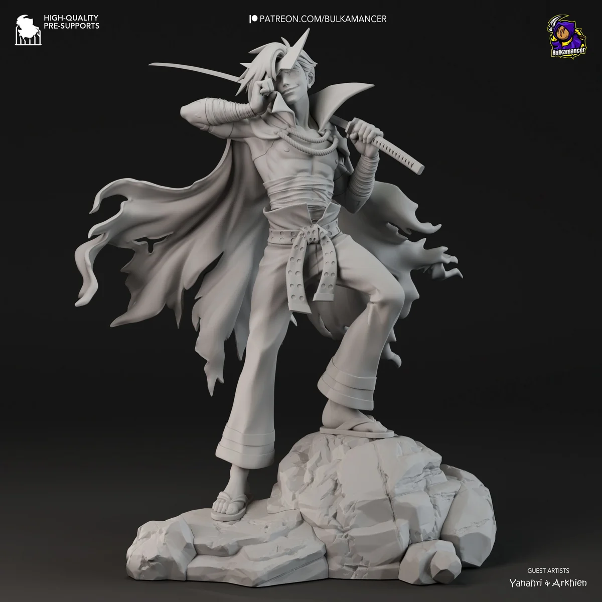 Kamina | Fan Art | 3D Printed Resin Model Garage Kit | *Un-Painted* | Bulkamancer 6
