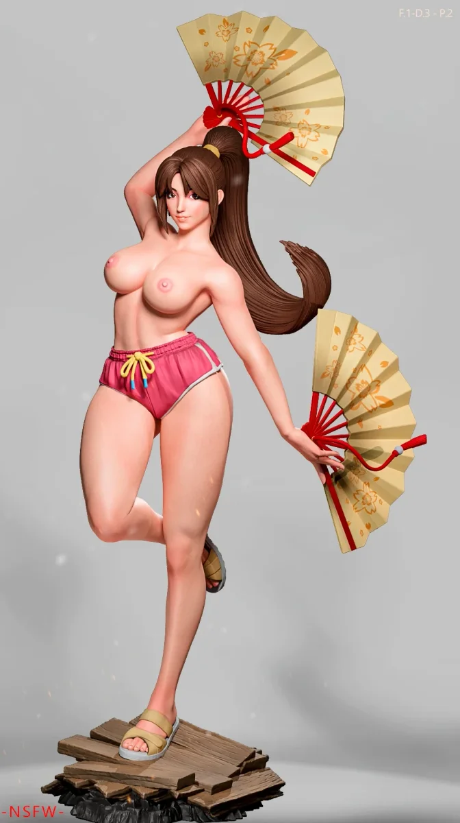 Mai Shiranui (Dress 3 Pose 2) | Fan Art | 3D Printed Resin Model Garage Kit | *Un-Painted* | ES Monster 6
