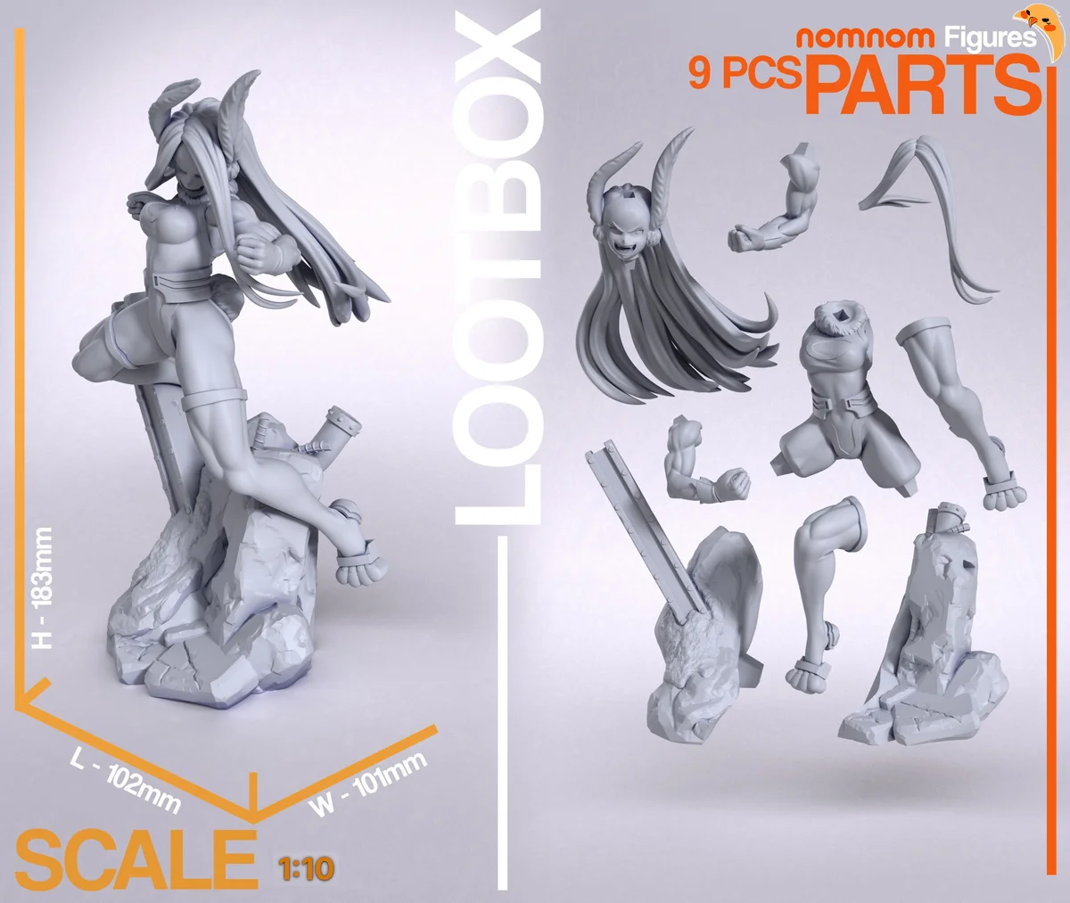 Mirko | Fan Art | 3D Printed Resin Model Garage Kit | *Un-Painted* | Nomnom 3