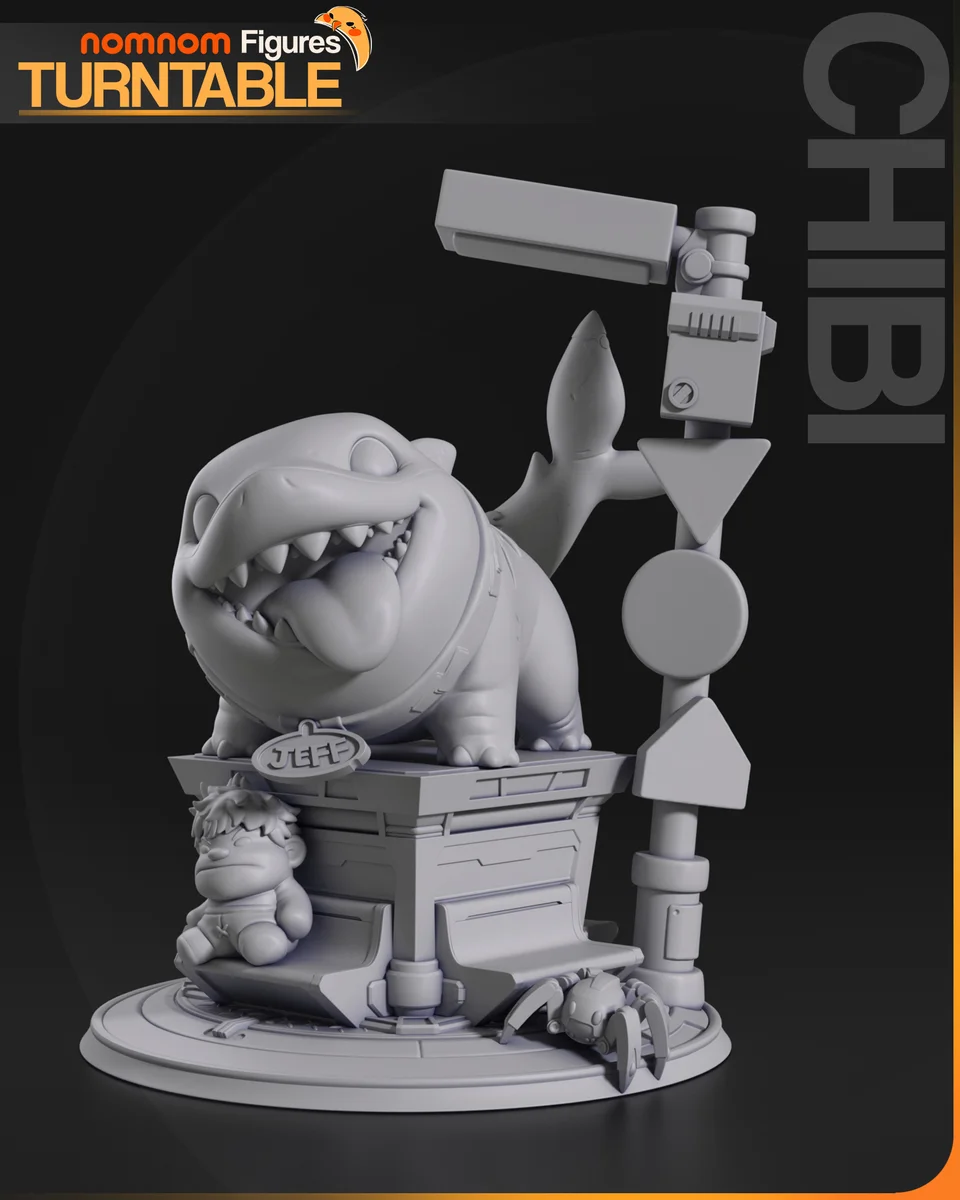 Chibi Jeff | Fan Art | 3D Printed Resin Model Garage Kit | *Un-Painted* | Nomnom 8
