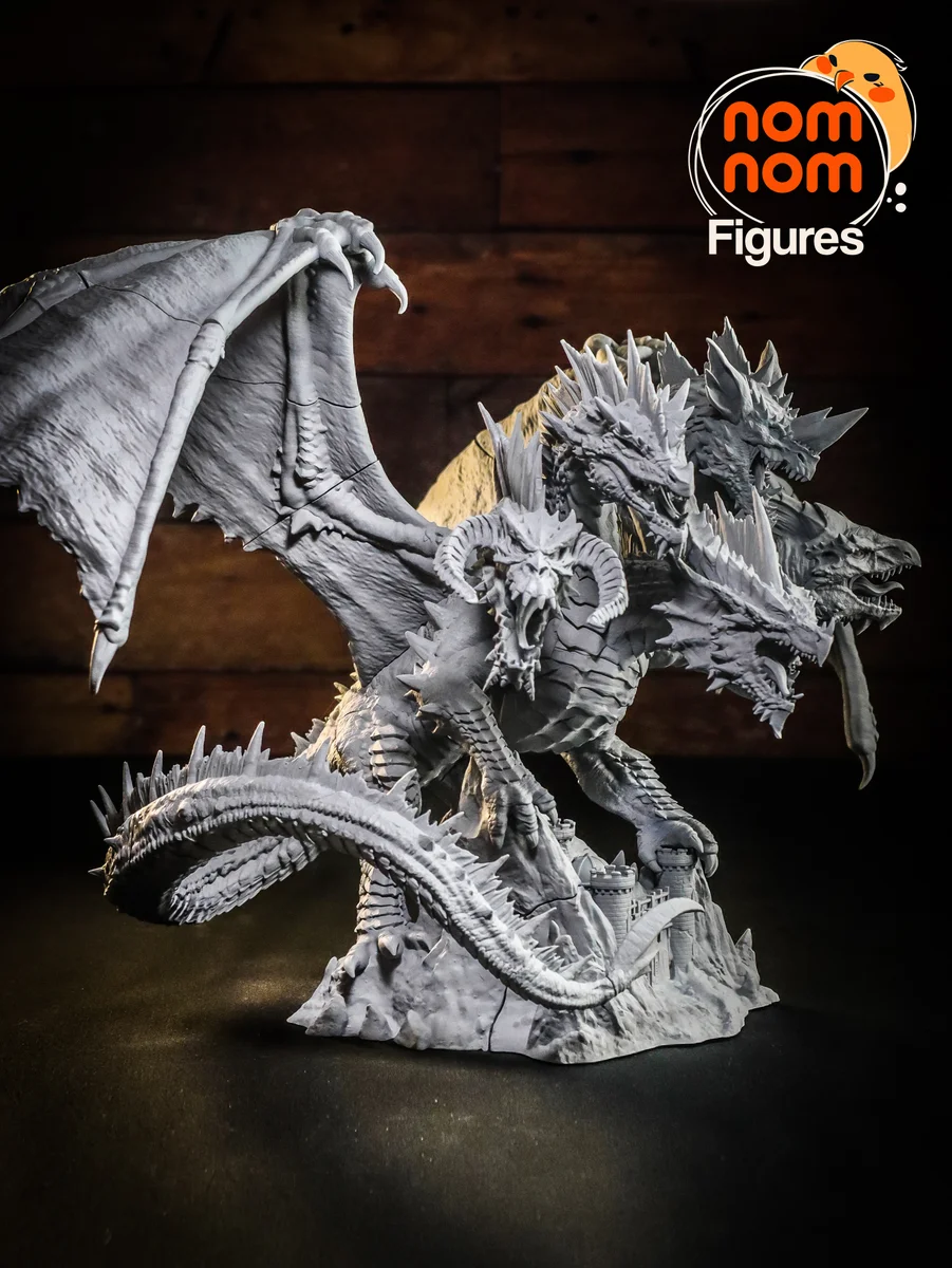 Tiamat | Fan Art | 3D Printed Resin Model Garage Kit | *Un-Painted* | Nomnom 10