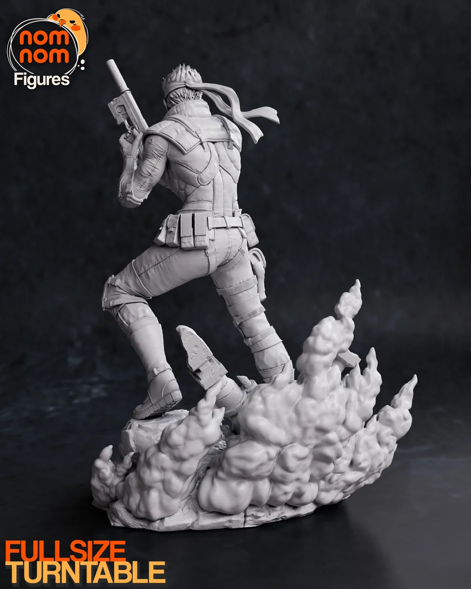 Solid Snake | Fan Art | 3D Printed Resin Model Garage Kit | *Un-Painted* | Nomnom 6