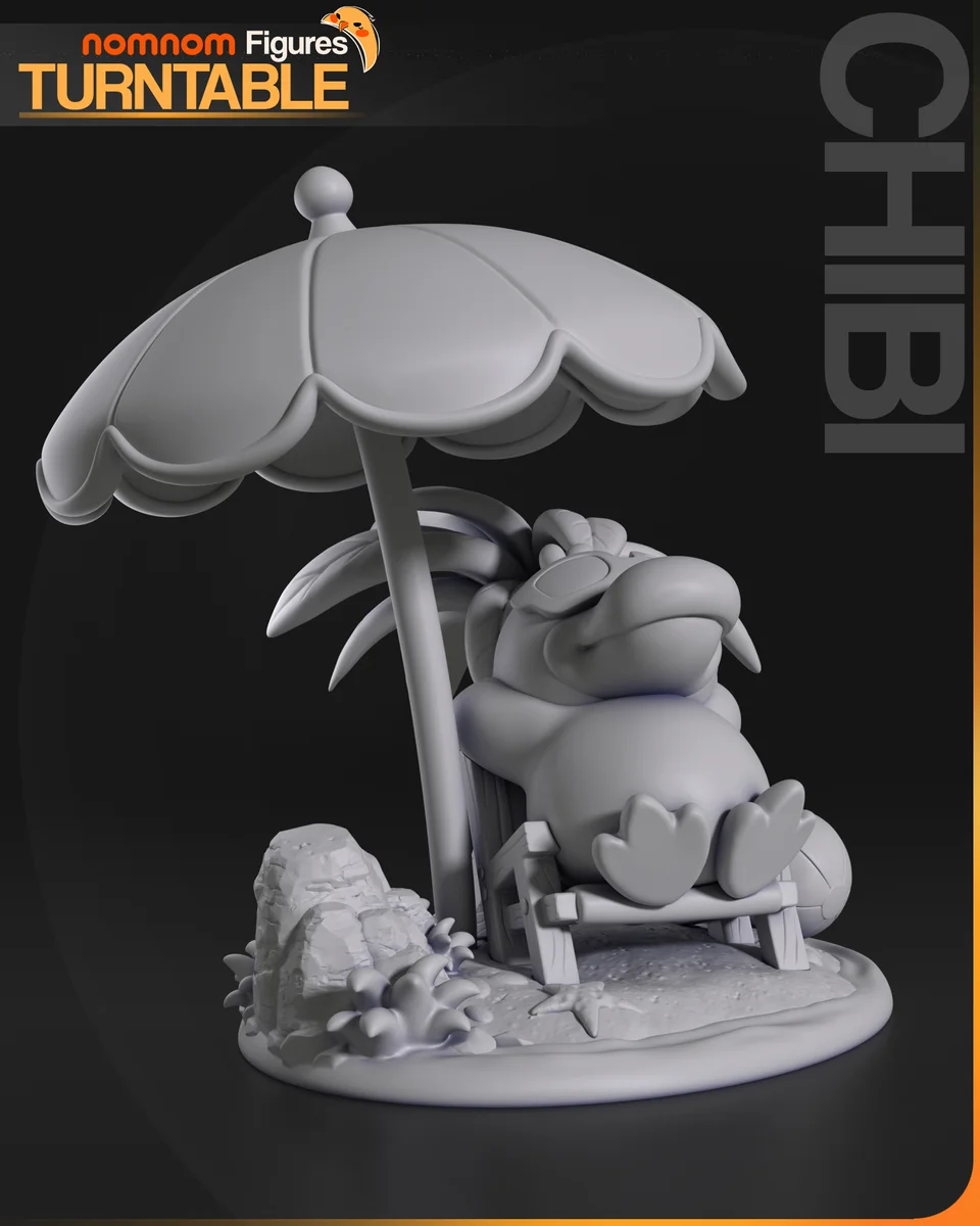 Chibi Psyduck | Fan Art | 3D Printed Resin Model Garage Kit | *Un-Painted* | Nomnom 4