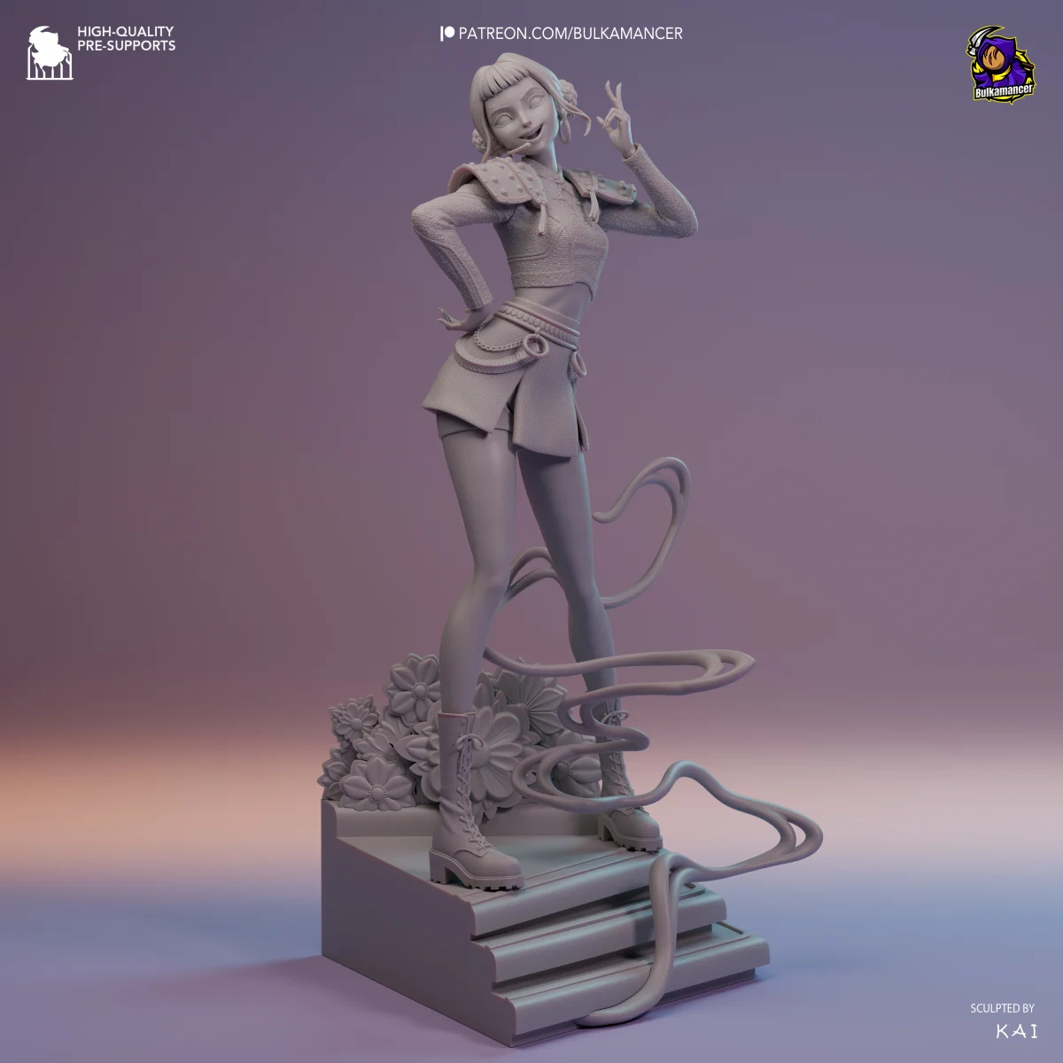 Zoey - Golden Rapper | Fan Art | 3D Printed Resin Model Garage Kit | *Un-Painted* | Bulkamancer 6