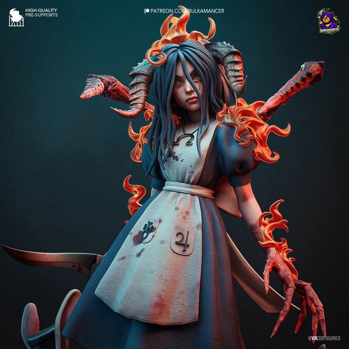 Alice | Fan Art | 3D Printed Resin Model Garage Kit | *Un-Painted* | Bulkamancer