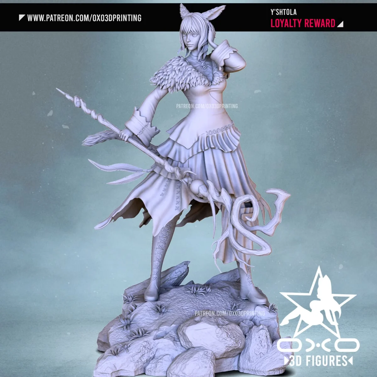 Yshtola | Fan Art | 3D Printed Resin Model Garage Kit | *Un-Painted* | OXO3D 4