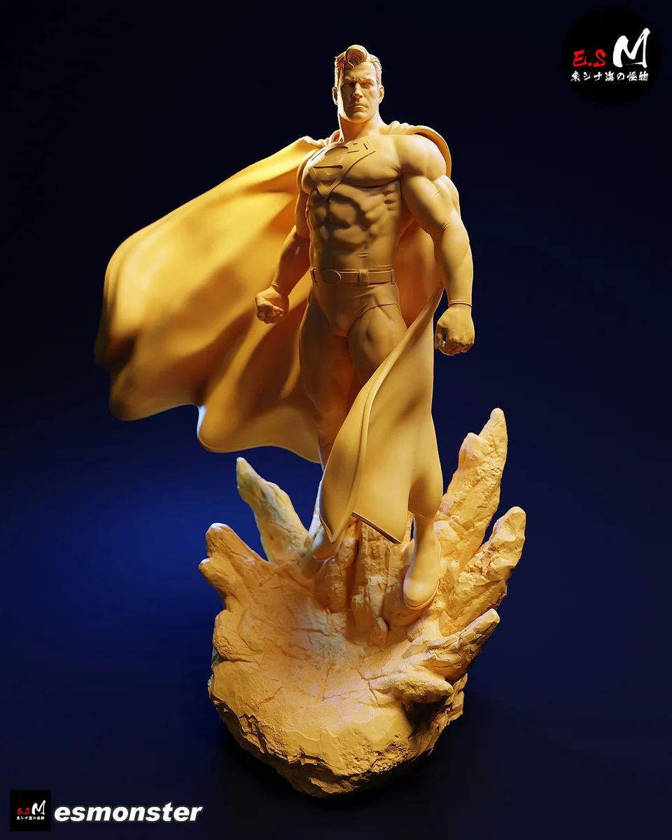 Superman | Fan Art | 3D Printed Resin Model Garage Kit | *Un-Painted* | ES Monster 5
