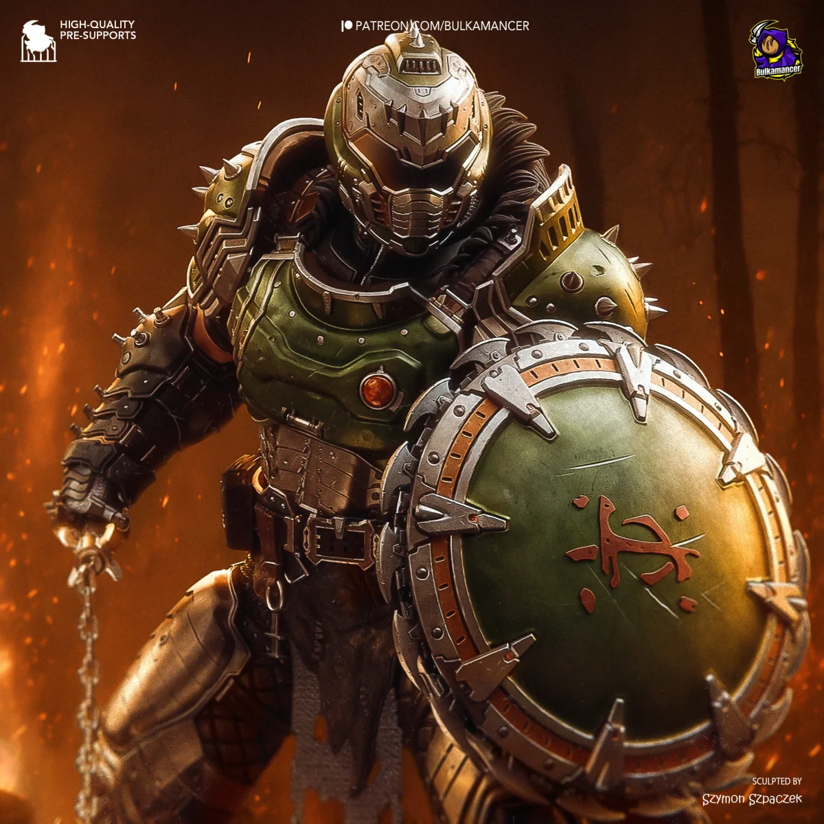 Doom Slayer | Fan Art | 3D Printed Resin Model Garage Kit | *Un-Painted* | Bulkamancer