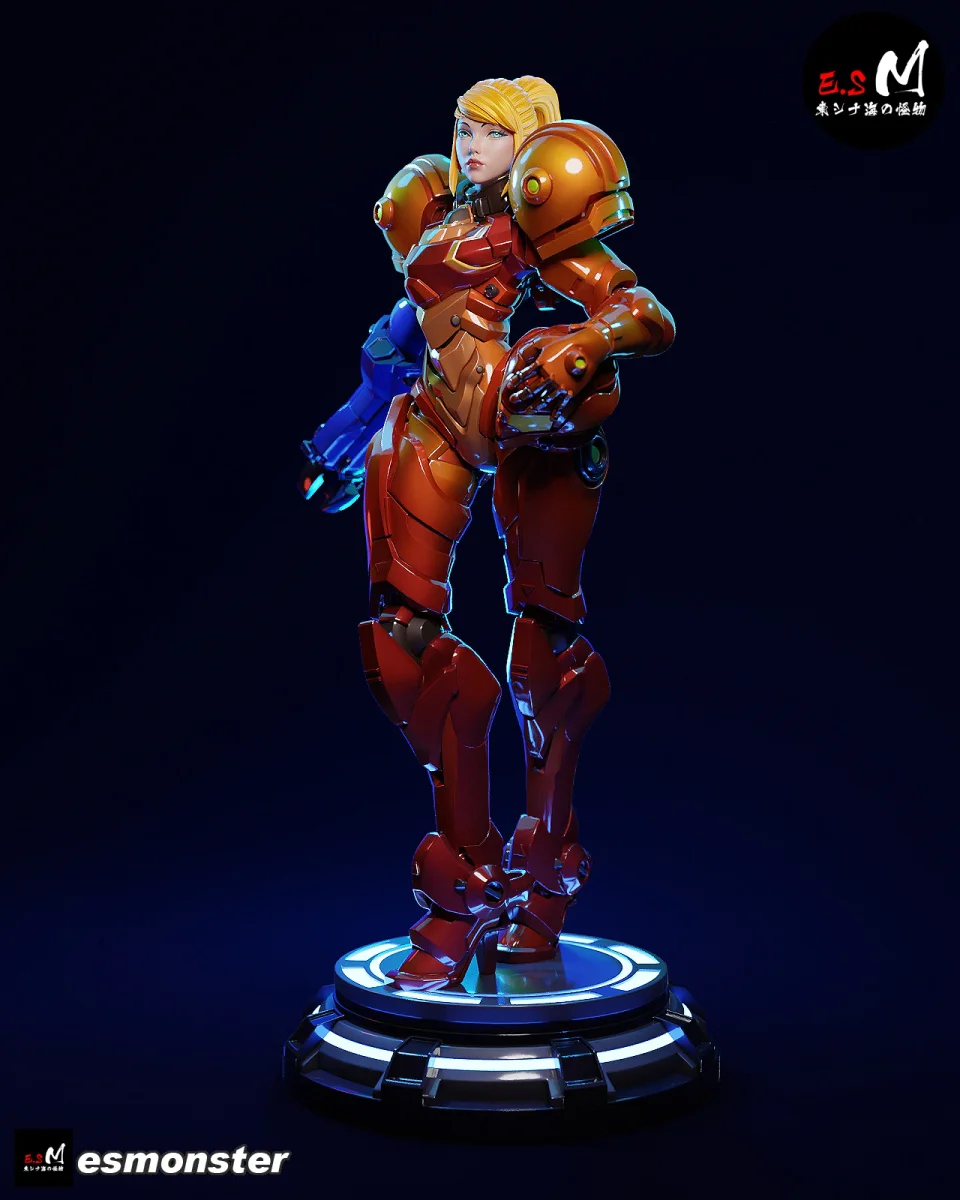 Samus Aran (Power Suit) | Fan Art | 3D Printed Resin Model Garage Kit | *Un-Painted* | ES Monster 3