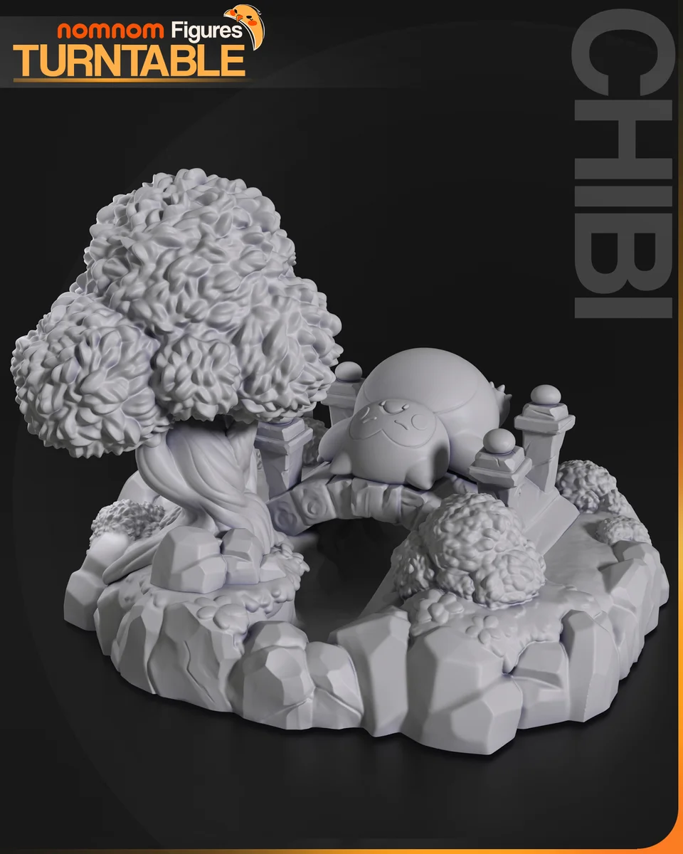Chibi Snorlax | Fan Art | 3D Printed Resin Model Garage Kit | *Un-Painted* | Nomnom 5