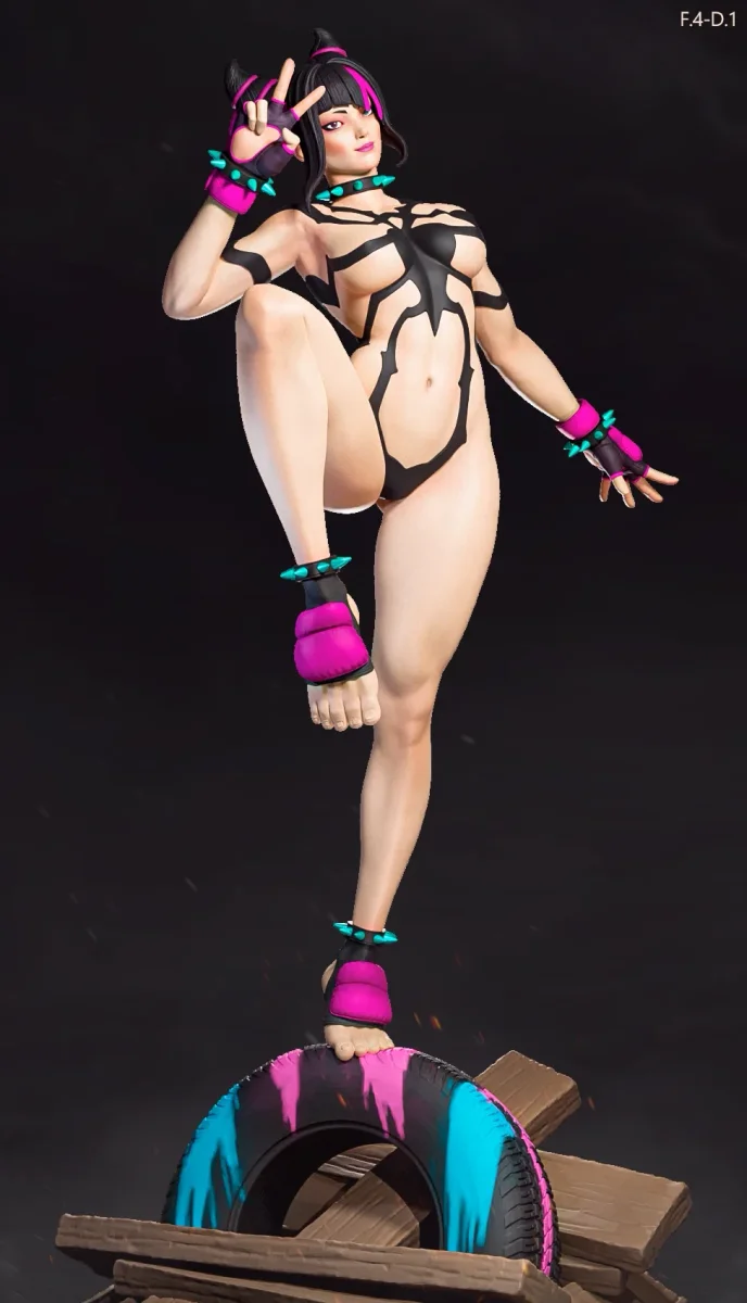 Juri (Pose 1) | Fan Art | 3D Printed Resin Model Garage Kit | *Un-Painted* | ES Monster 4