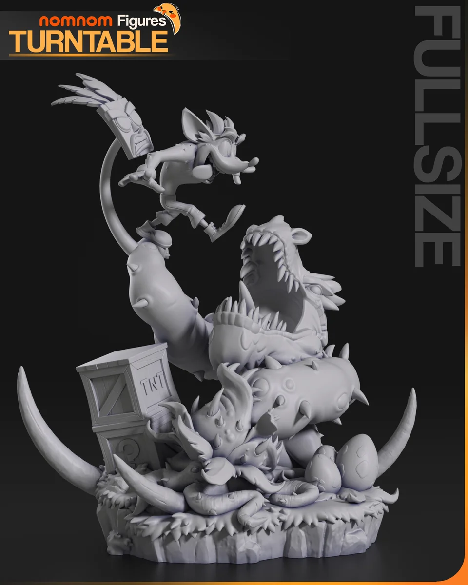 Crash | Fan Art | 3D Printed Resin Model Garage Kit | *Un-Painted* | Nomnom 5