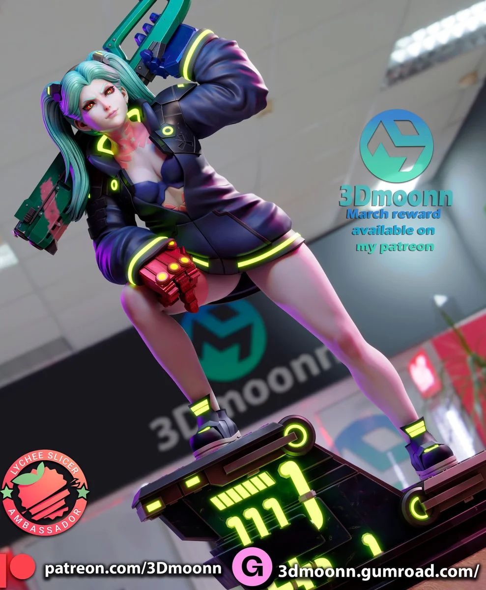 Rebecca | Fan Art | 3D Printed Resin Model Garage Kit | *Un-Painted* | 3DMoonn 4