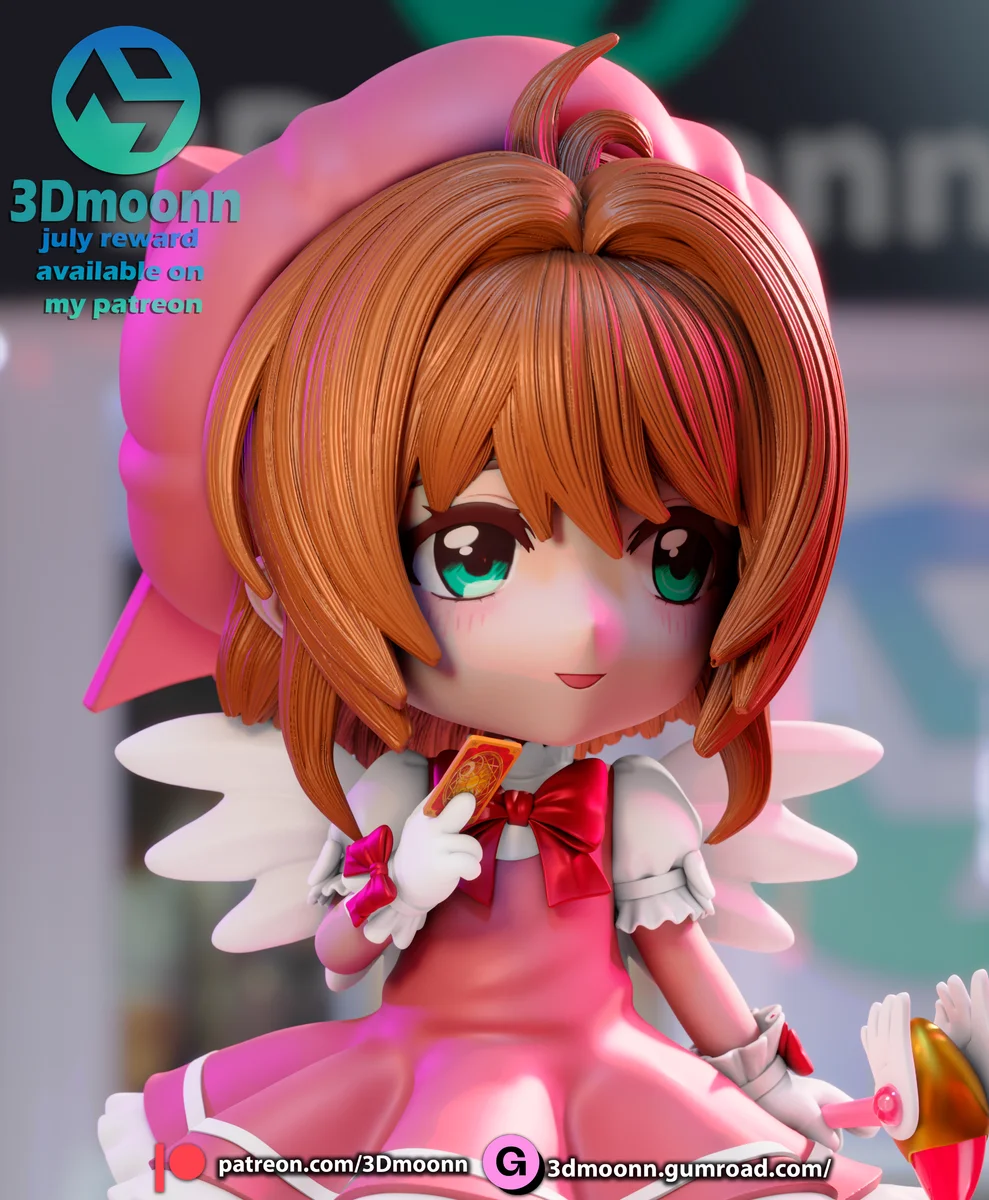 Sakura | Fan Art | 3D Printed Resin Model Garage Kit | *Un-Painted* | 3DMoonn