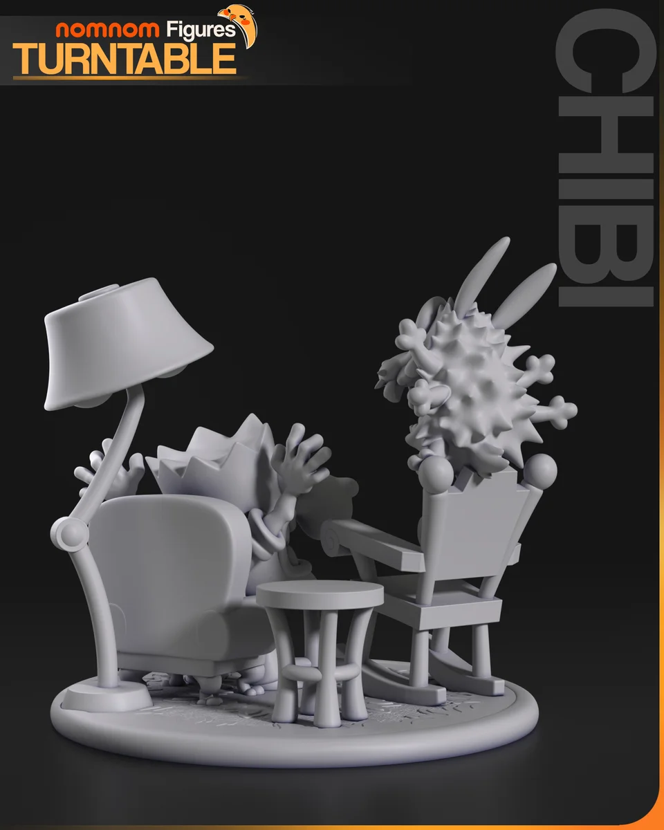 Chibi Courage the Cowardly Dog | Fan Art | 3D Printed Resin Model Garage Kit | *Un-Painted* | Nomnom 7