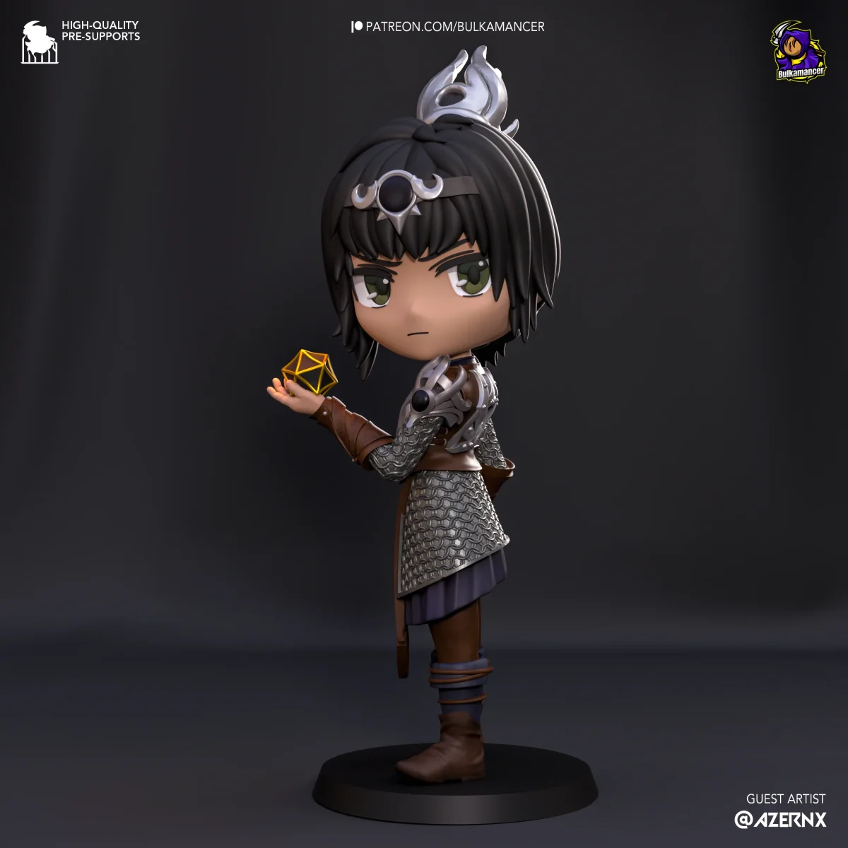 Chibi Shadowheart | Fan Art | 3D Printed Resin Model Garage Kit | *Un-Painted* | Bulkamancer 3