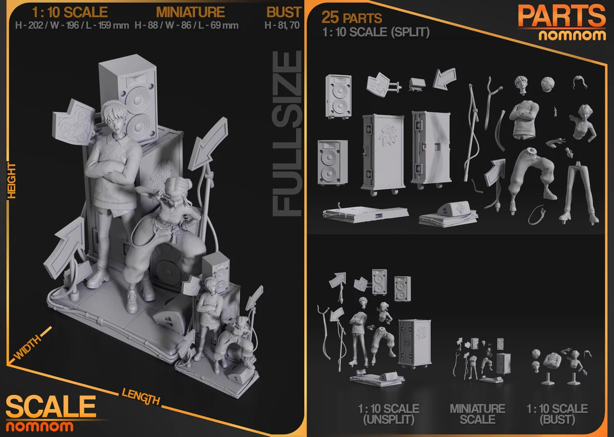 Zoey | Fan Art | 3D Printed Resin Model Garage Kit | *Un-Painted* | Nomnom 7
