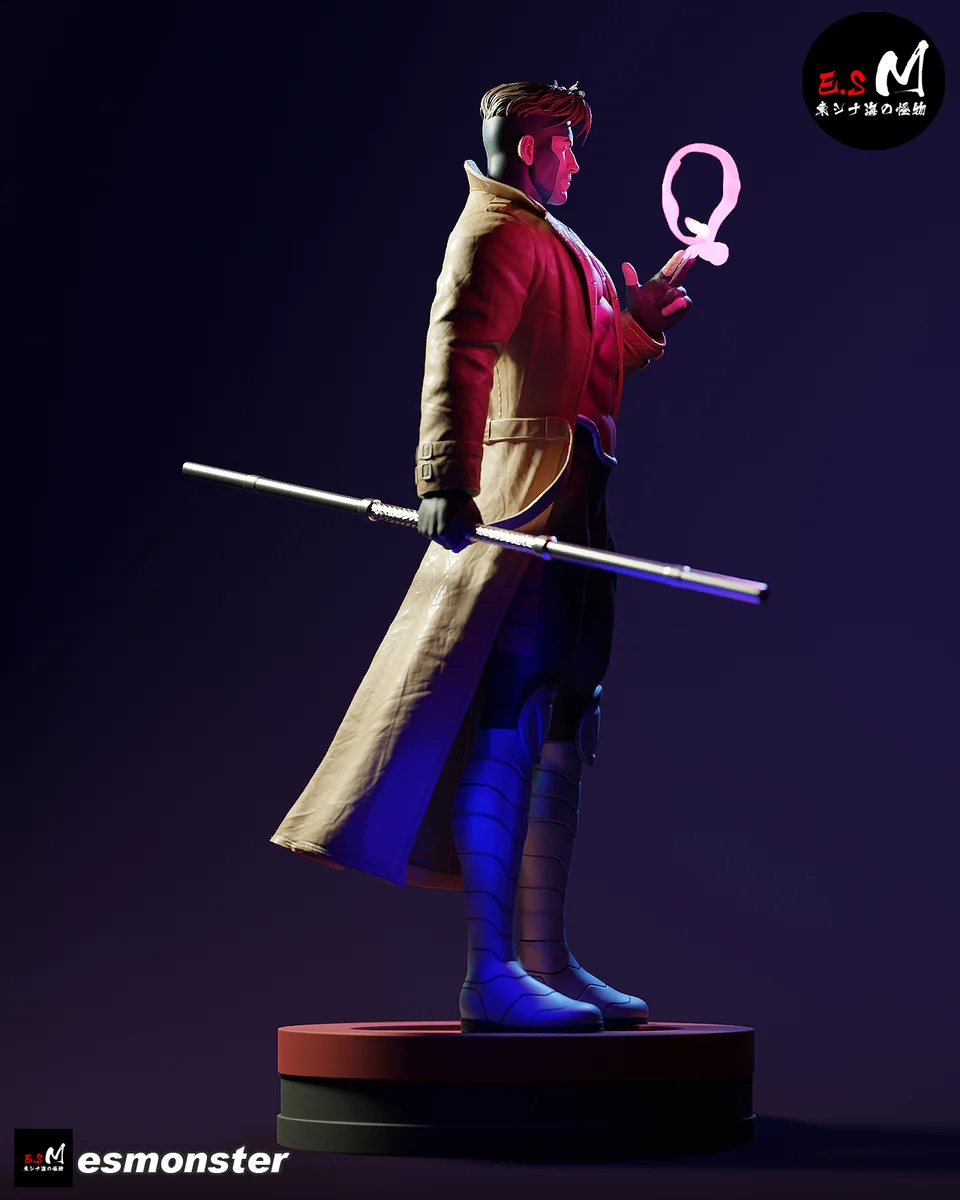 Gambit | Fan Art | 3D Printed Resin Model Garage Kit | *Un-Painted* | ES Monster 4
