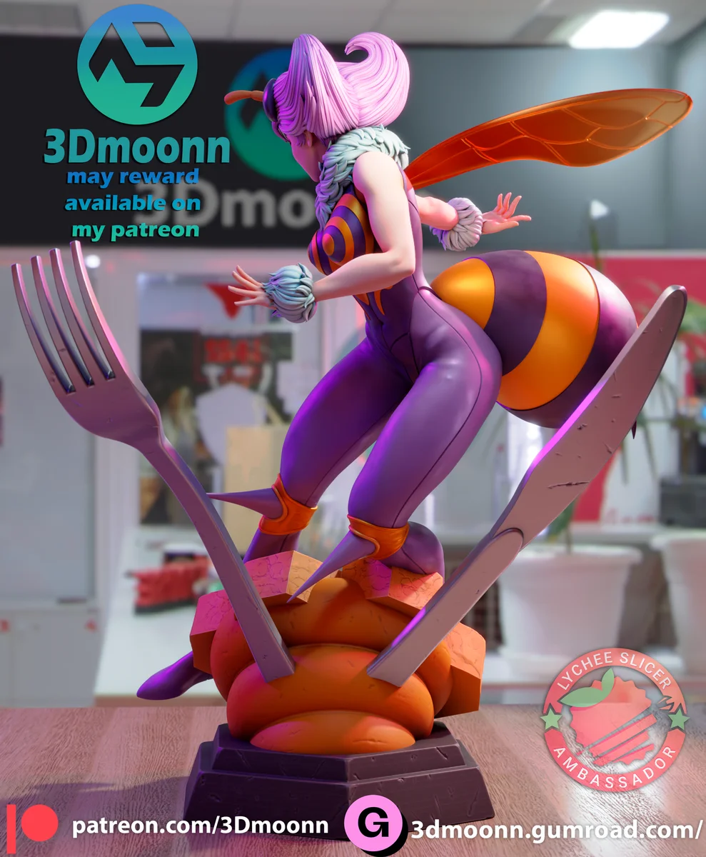 Q-Bee | Fan Art | 3D Printed Resin Model Garage Kit | *Un-Painted* | 3DMoonn 5
