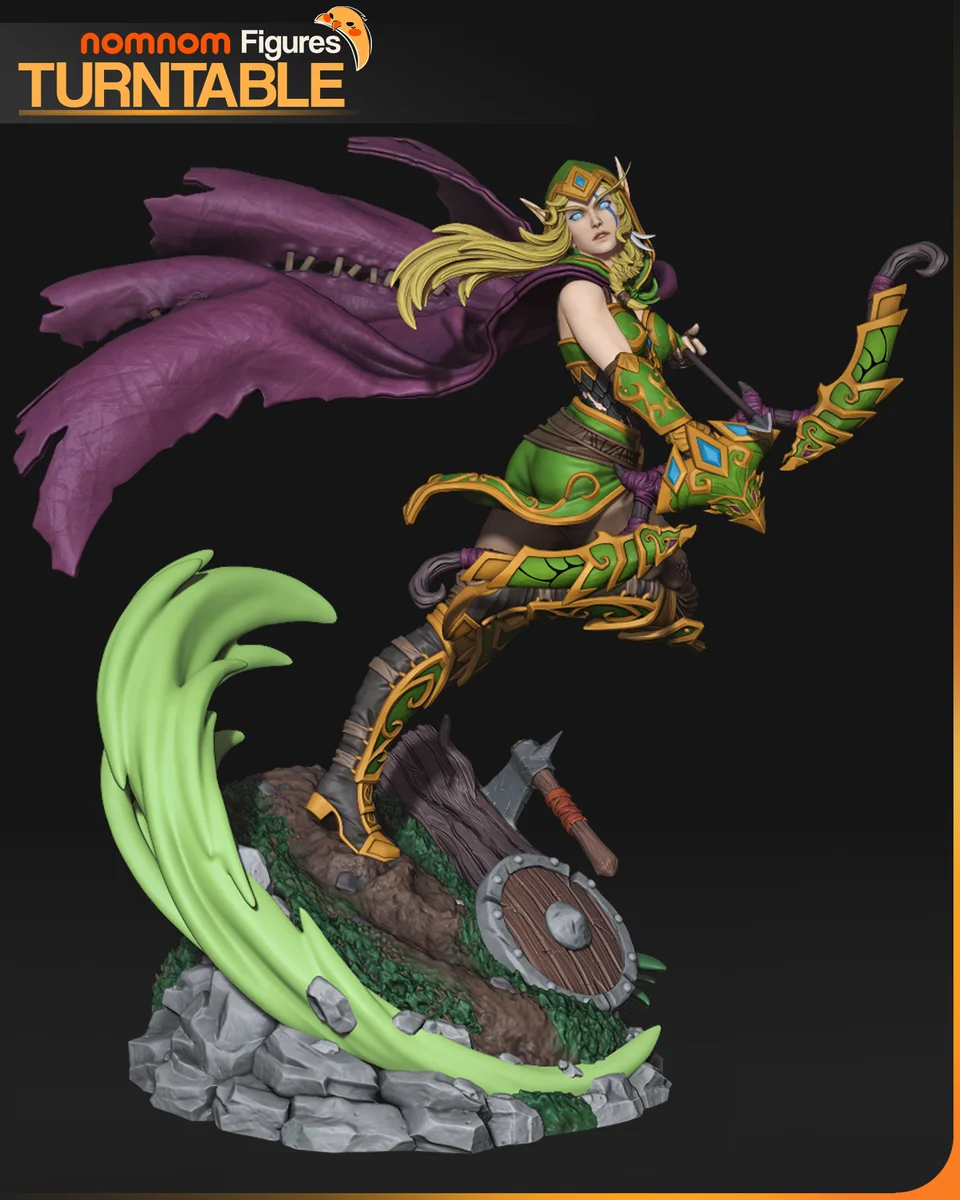 Alleria Windrunner | Fan Art | 3D Printed Resin Model Garage Kit | *Un-Painted* | Nomnom 5