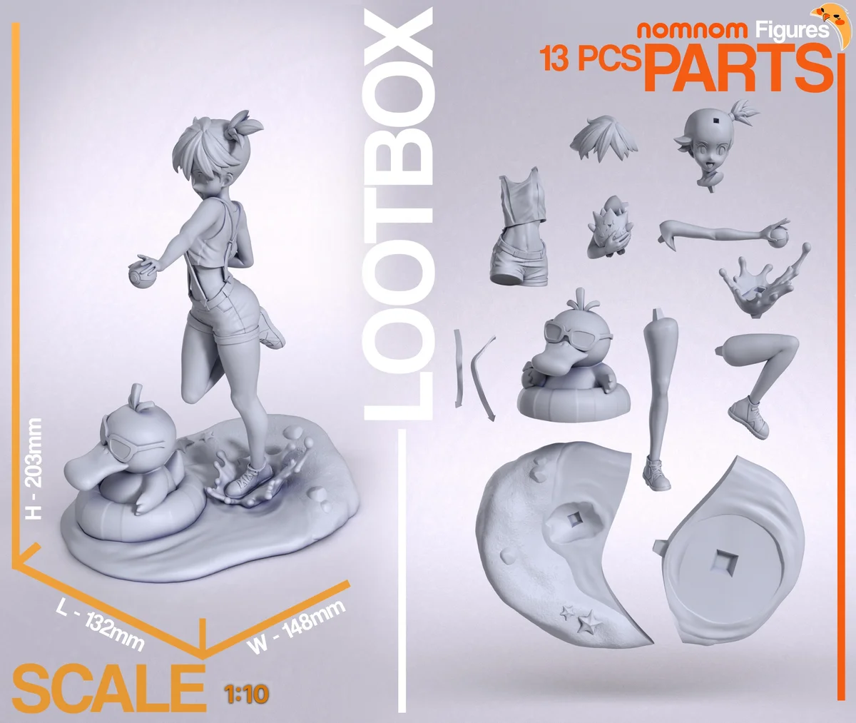 Misty | Fan Art | 3D Printed Resin Model Garage Kit | *Un-Painted* | Nomnom 3
