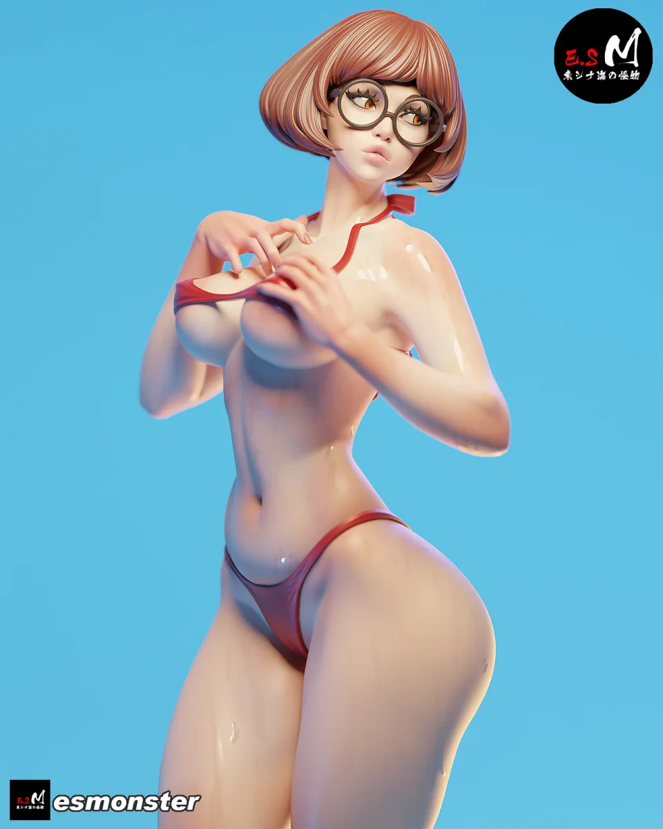 Velma - Beach | Fan Art | 3D Printed Resin Model Garage Kit | *Un-Painted* | ES Monster 4