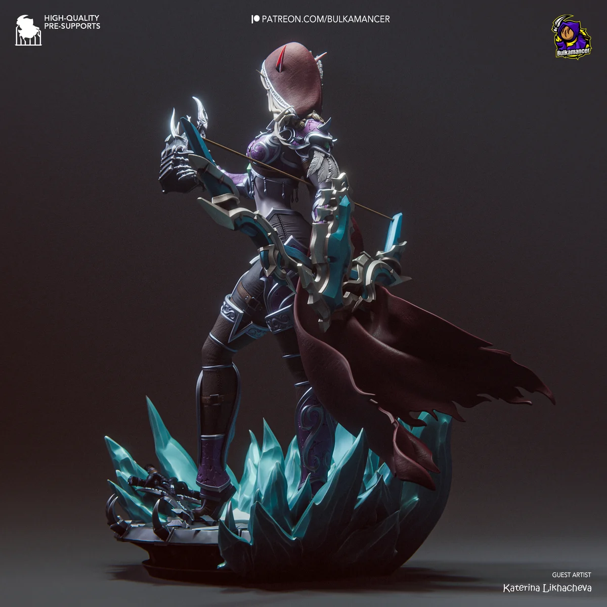 Sylvanas Windrunner | Fan Art | 3D Printed Resin Model Garage Kit | *Un-Painted* | Bulkamancer 3