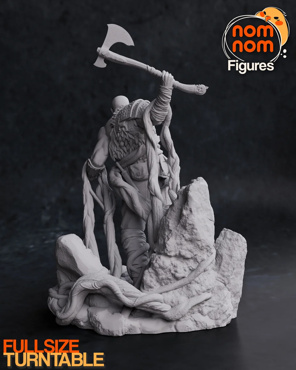 Kratos | Fan Art | 3D Printed Resin Model Garage Kit | *Un-Painted* | Nomnom 5